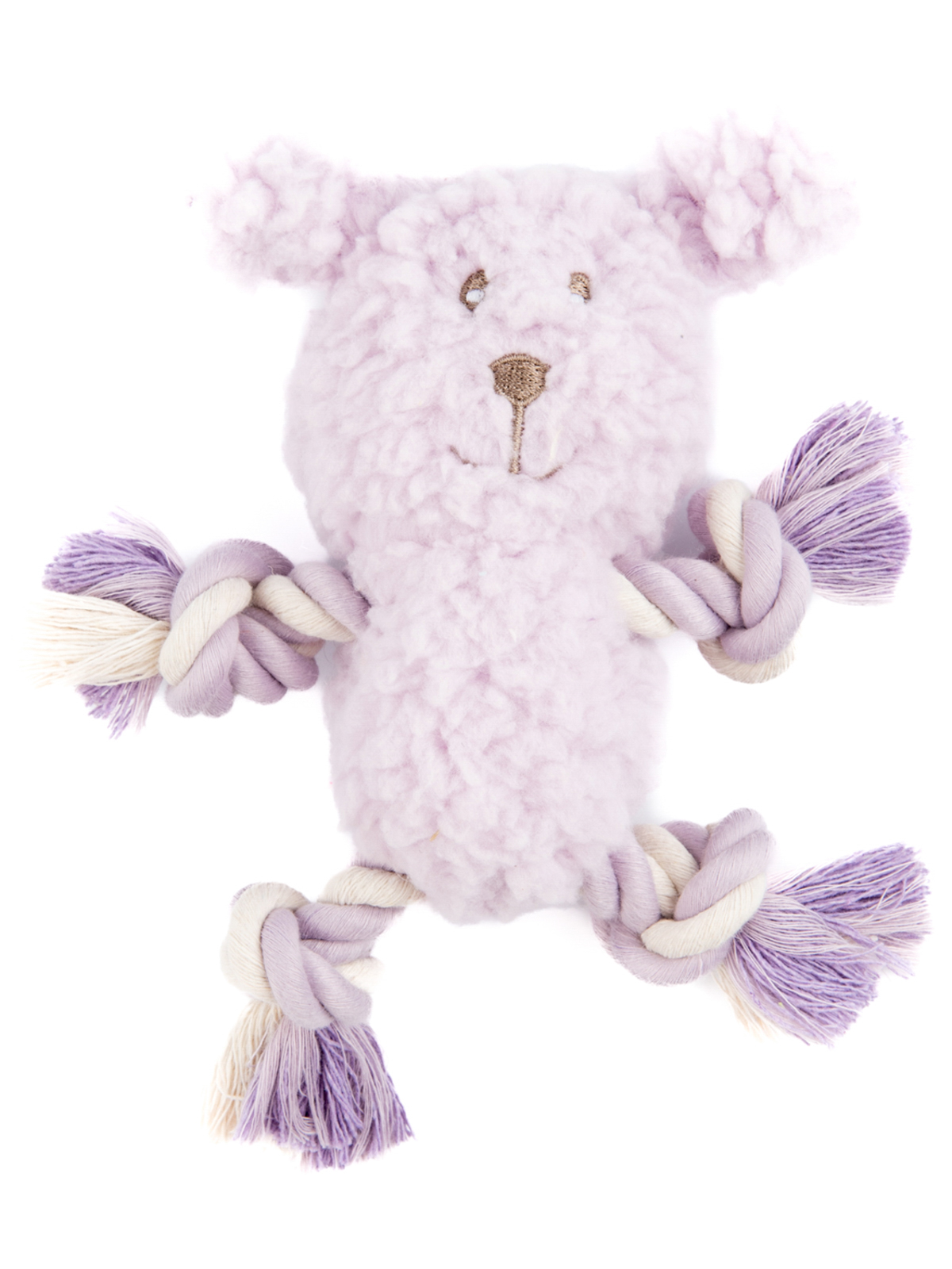 Aromadog Игрушка AROMADOG Calm для собак Собачка с канатами 15 см с пищалкой, сиреневый