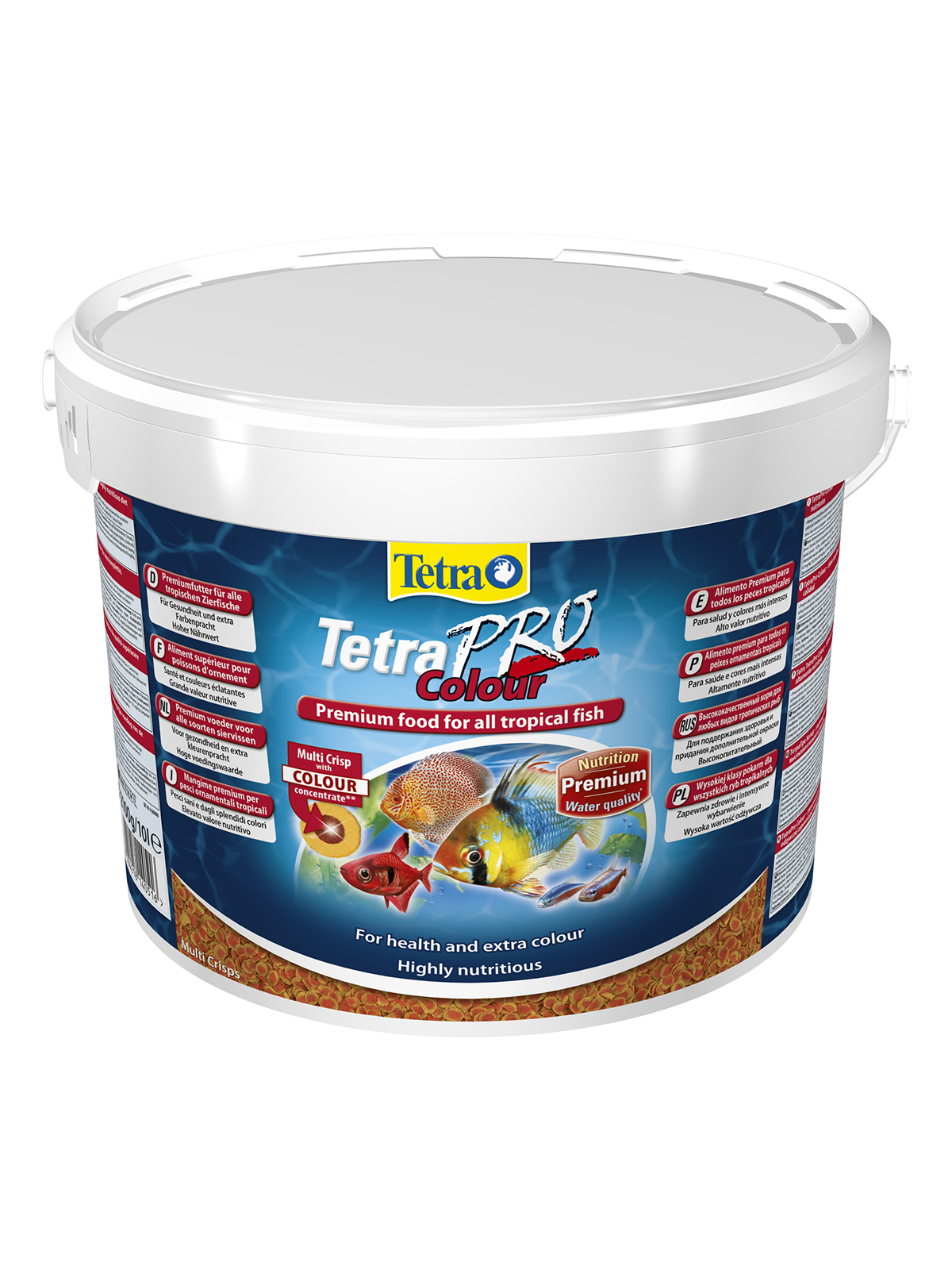 TetraPro Color Crisps корм-чипсы для улучшения окраса всех декоративных рыб 10 л (ведро)