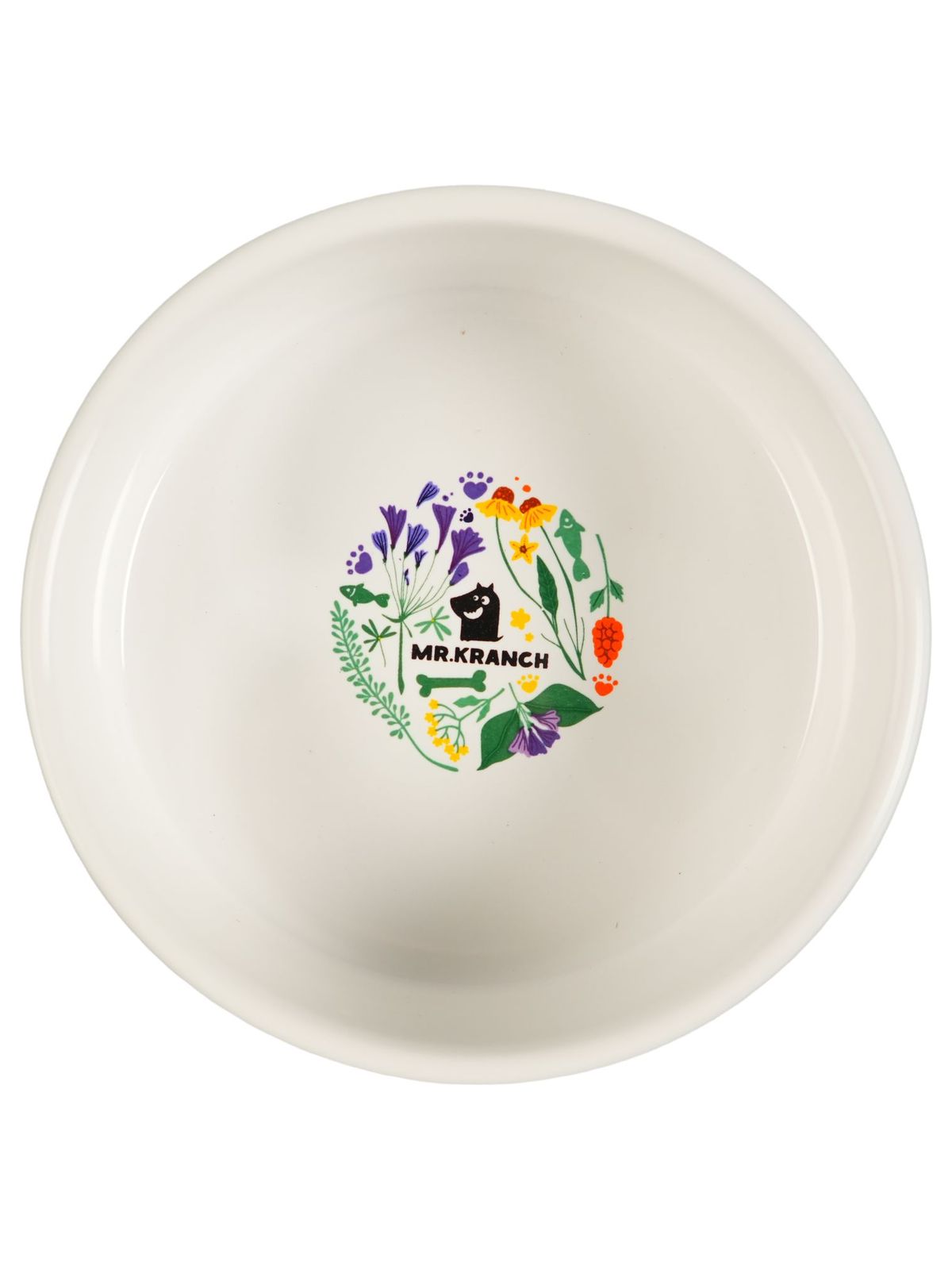 Миска для собак  керамическая "Mr.Kranch" Цветы Прованса васильковая 420 мл