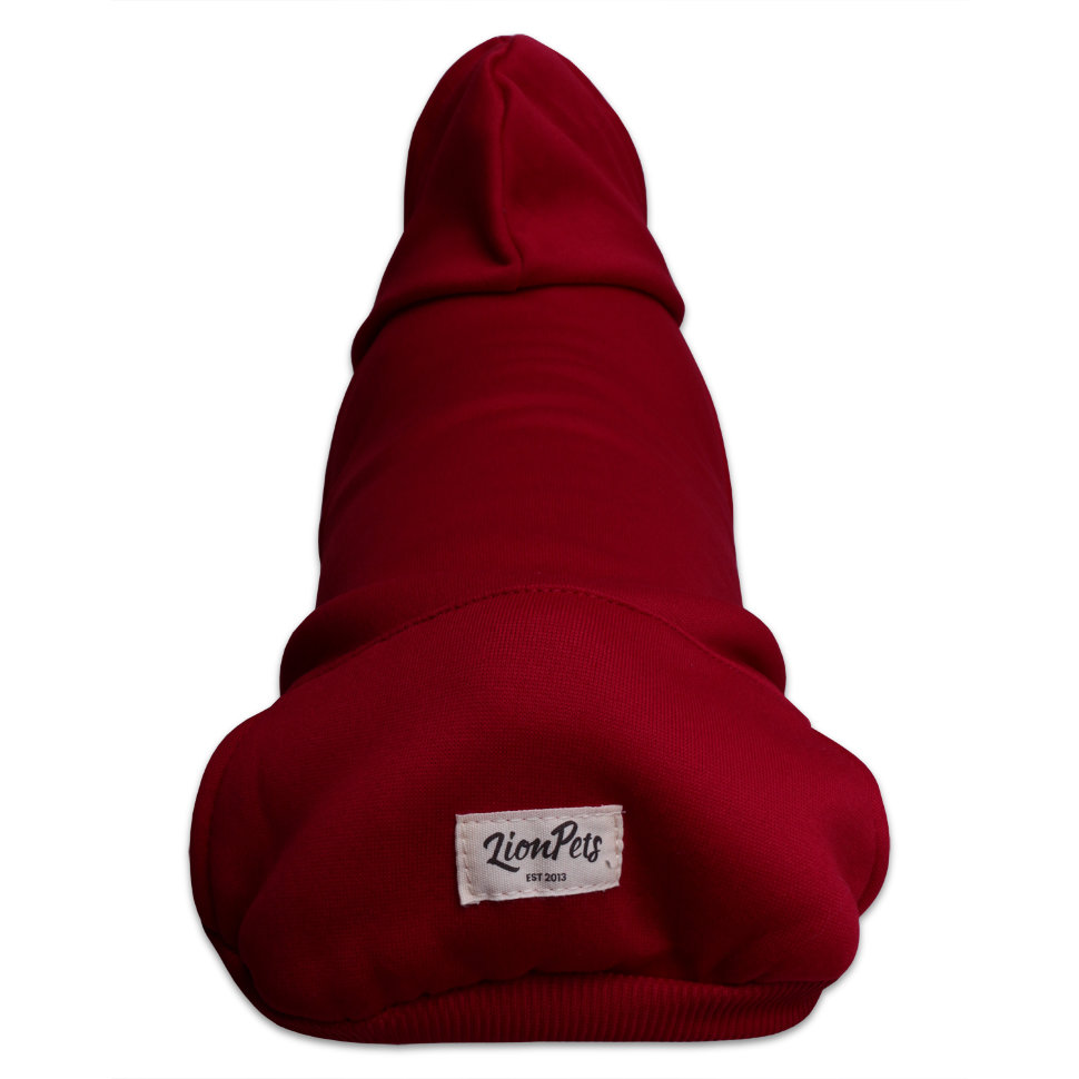 Худи для собак LionPets LPH-55 (Бордовый) (Размер M (спинка 25 см))