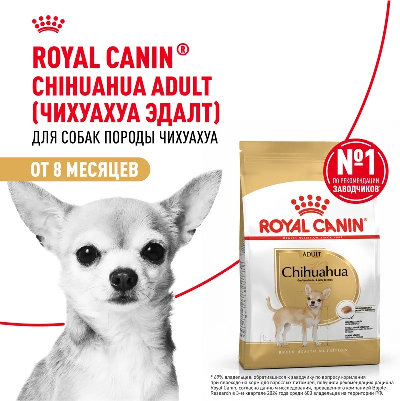 Royal Canin Chihuahua Adult Сухой корм для собак для породы Чихуахуа 1,5 кг