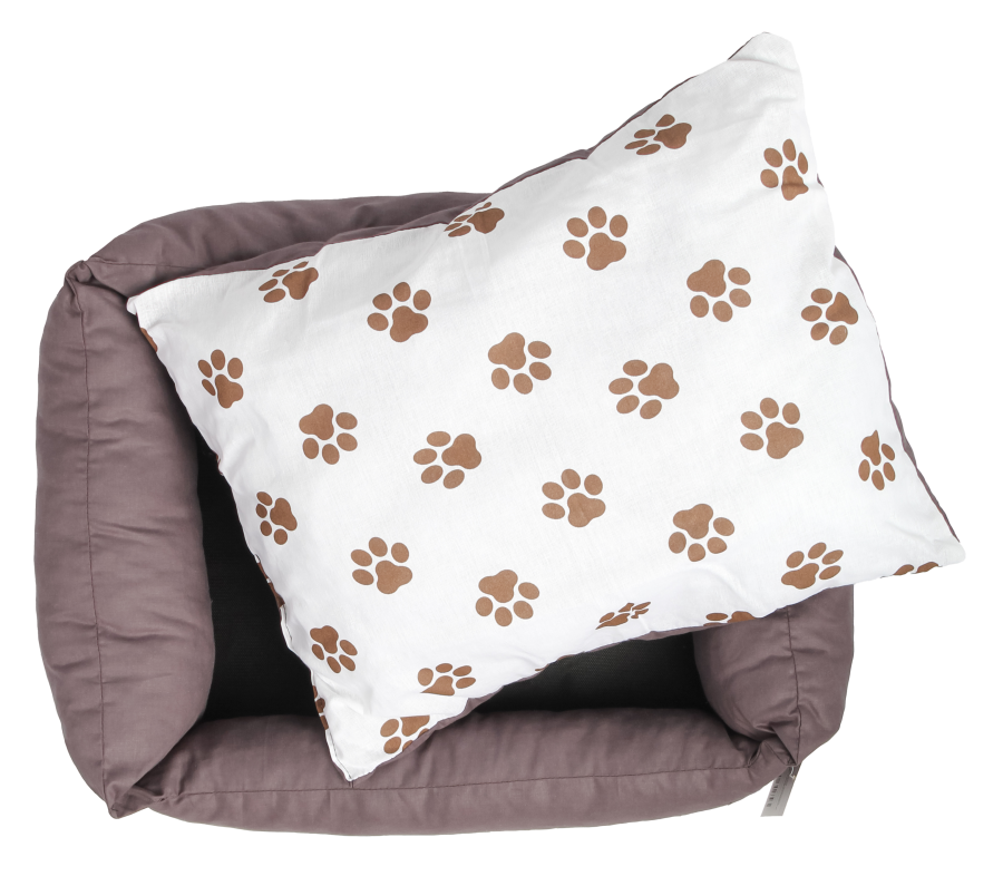 Моськи-Авоськи Лежанка СКАЗКА поплин ГРАФИТ/ЛАПКИ M 58х46х16