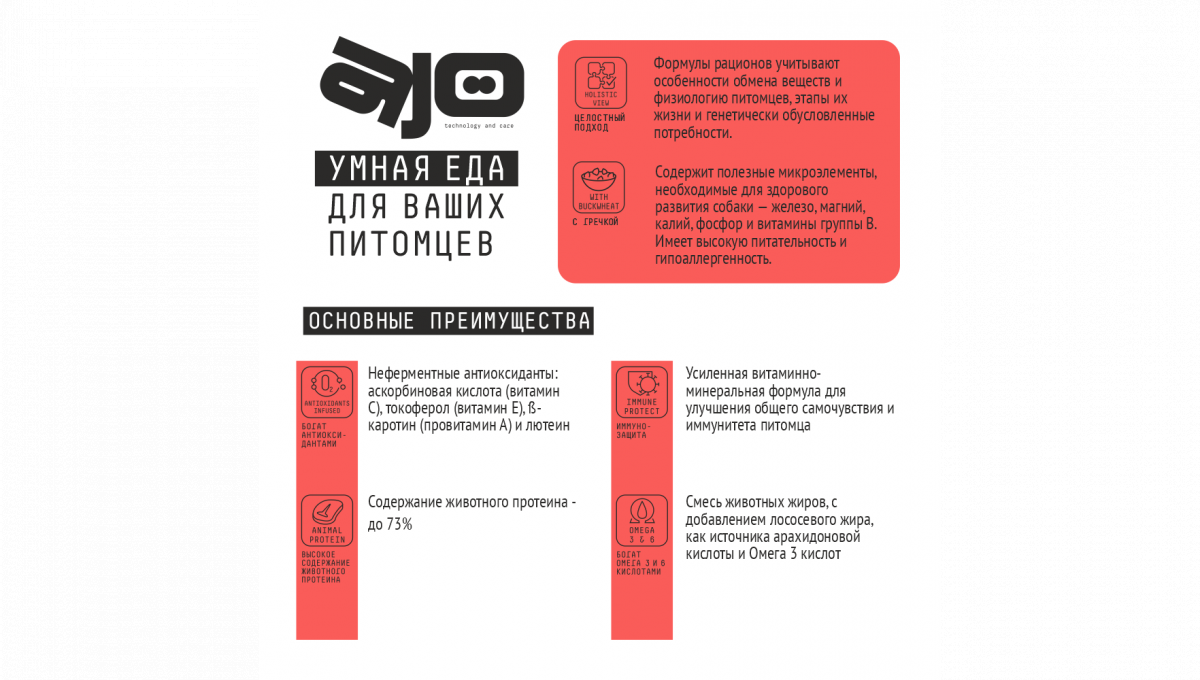 Ajo Сухой корм для собак средних пород Medium Adult говядина 2 кг 4630169560396