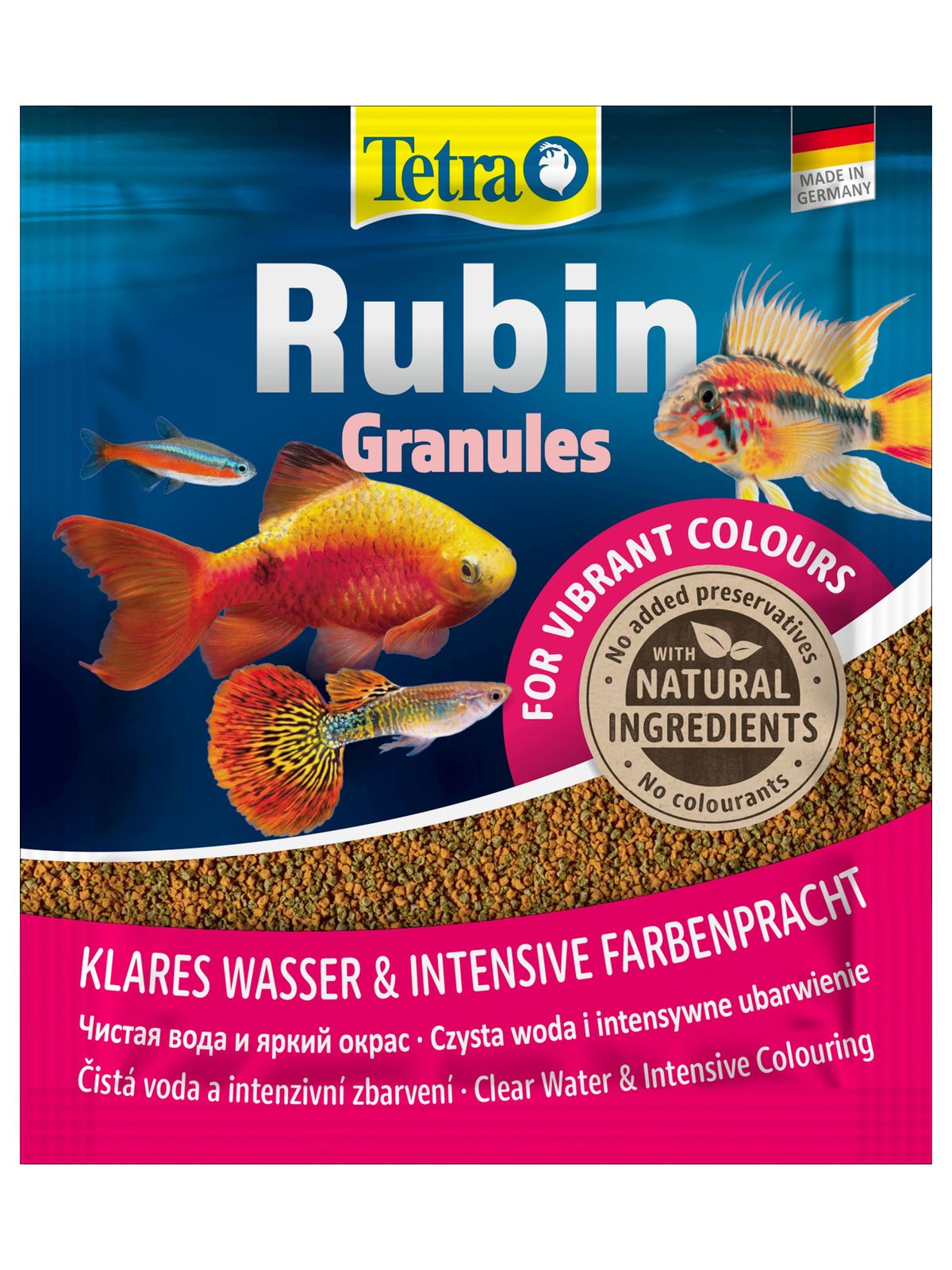 TetraRubin Granules корм в гранулах для улучшения окраса всех видов рыб 15 г (sachet)