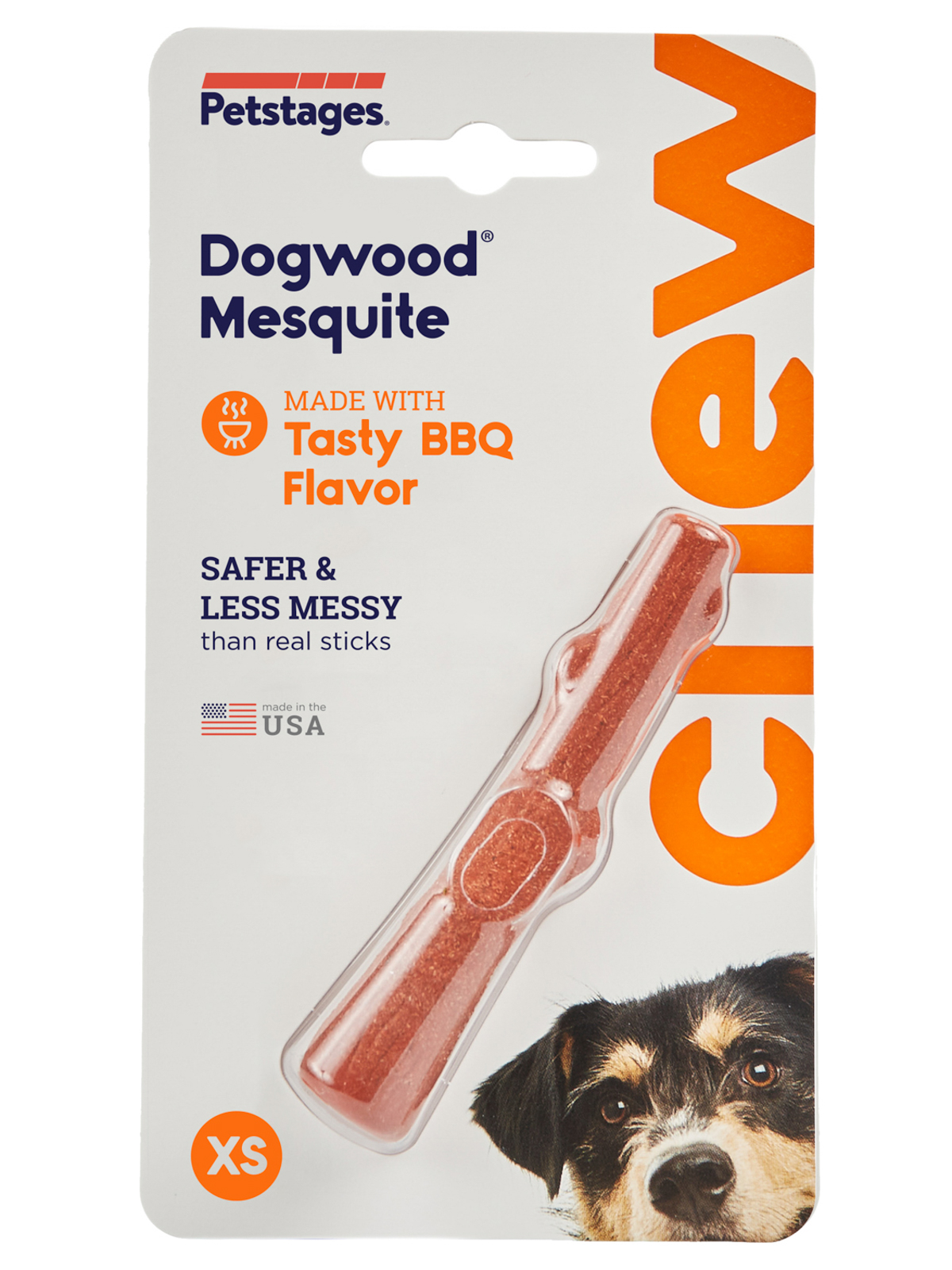 Petstages игрушка для собак Mesquite Dogwood с ароматом барбекю 10 см очень маленькая (34006)