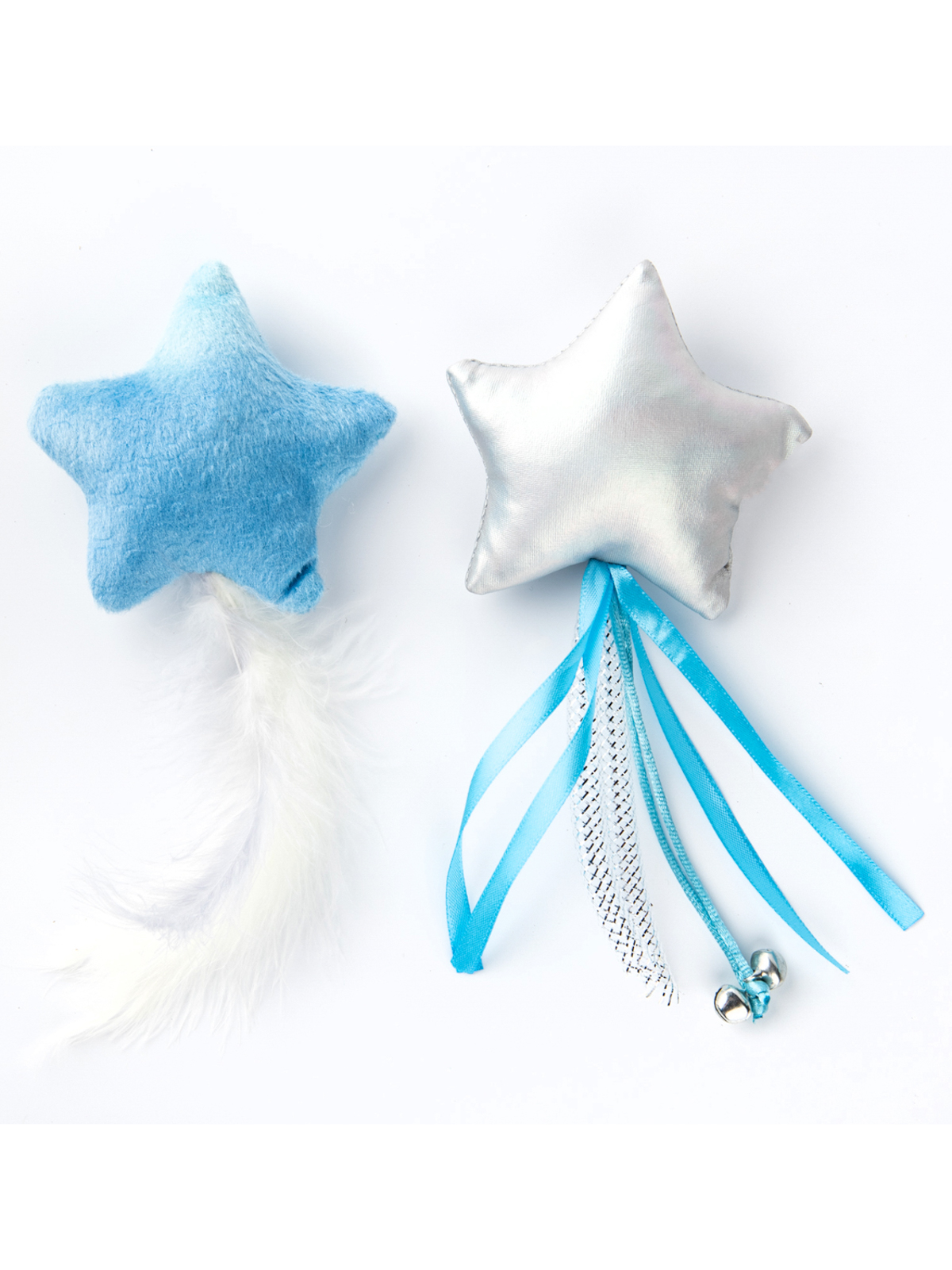 MPG brands Игрушка Petpark для кошек Звездочки с перьями и лентами с кошачьей мятой (2 шт в комплекте)