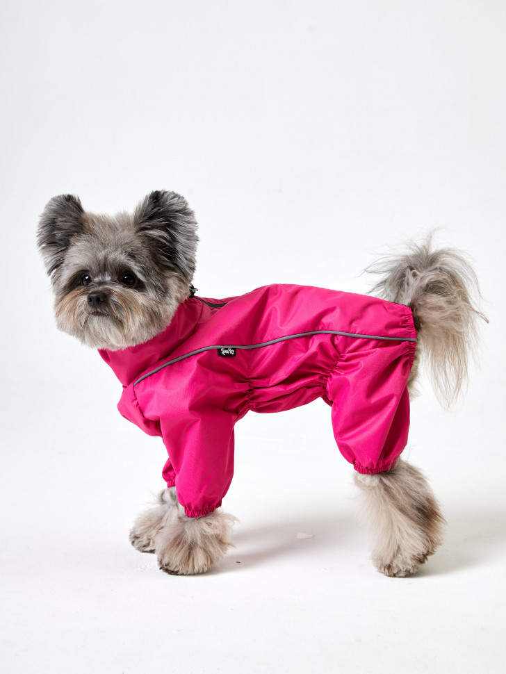 Дождевик для собаки LionPets Woopy SLM-8323 девочка Цвет: Розовый (Размер 7 (Длина спинки 35, грудь 50-66, шея 38-48))