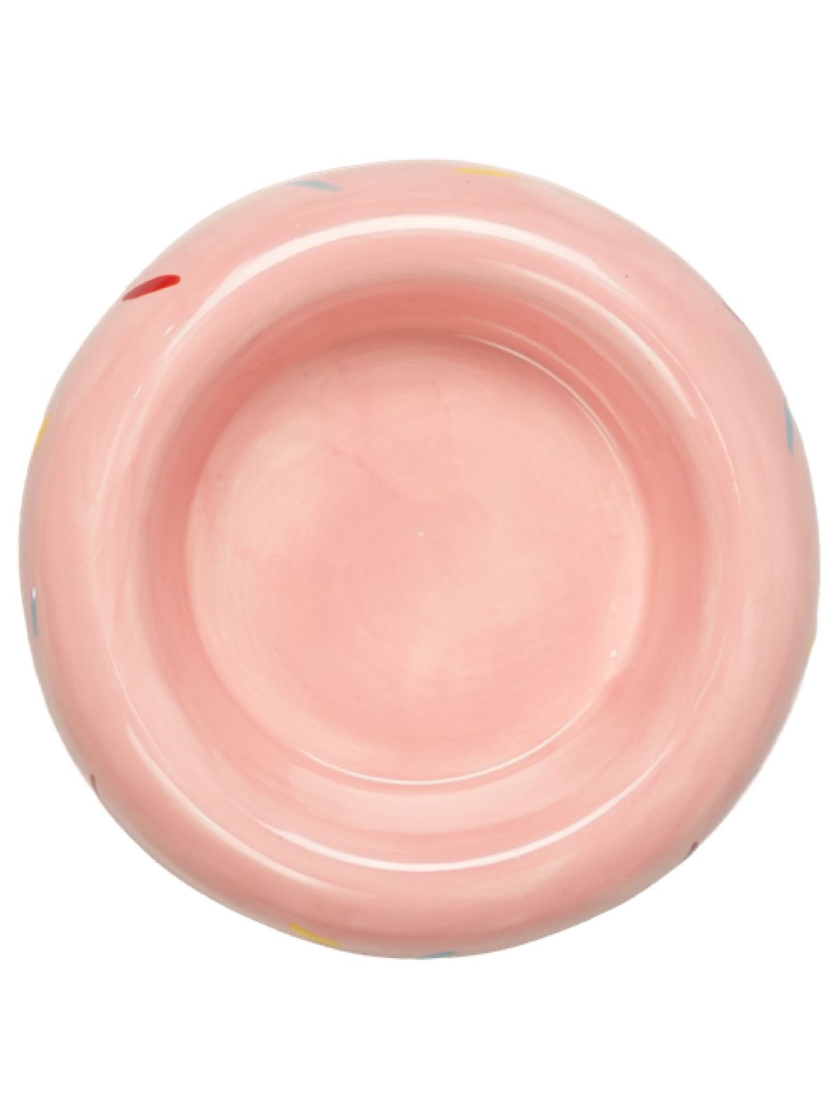 Миска Mr.Kranch Bamboo Пончик керамическая розовая на бамбуковой подставке 250 мл