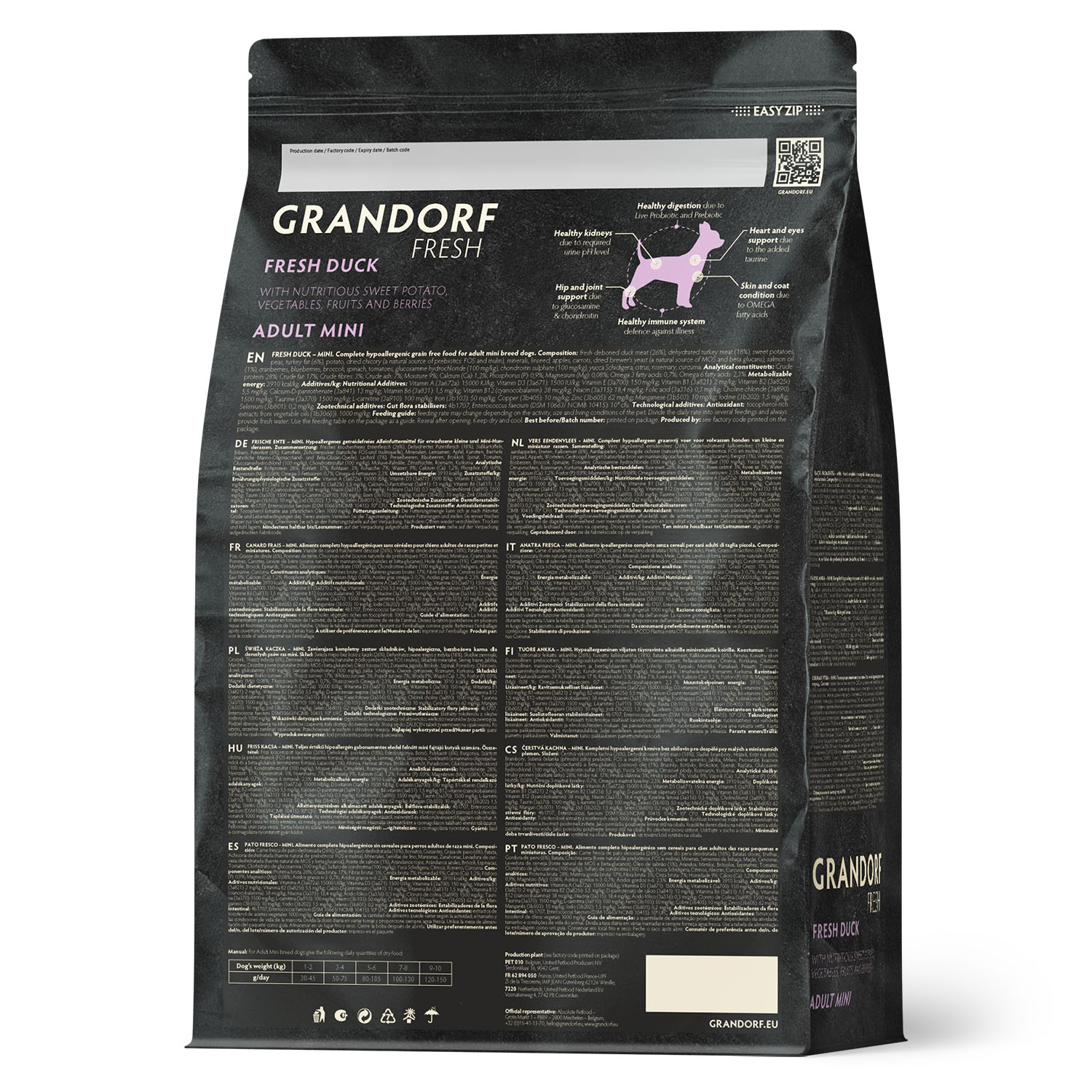 Grandorf Fresh Grandorf Сухой беззерновой корм для мелких собак с уткой 1 кг 5407007852833