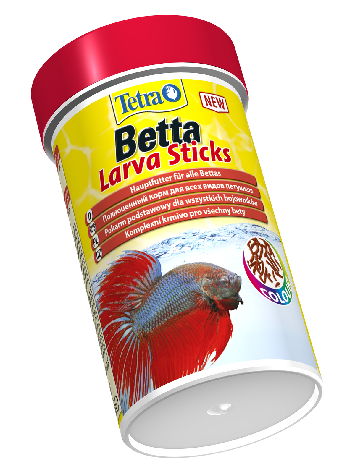 TetraBetta LarvaSticks корм в форме мотыля для петушков и других лабиринтовых рыб 100 мл