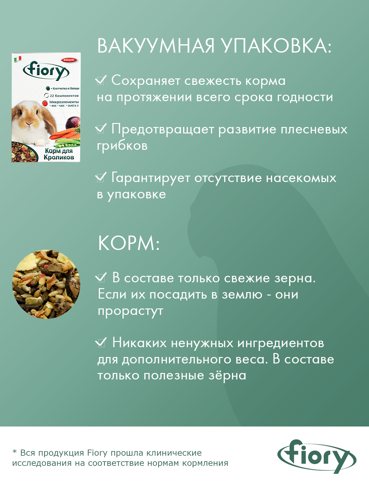 Корм Fiory Karaote для кроликов 850 г