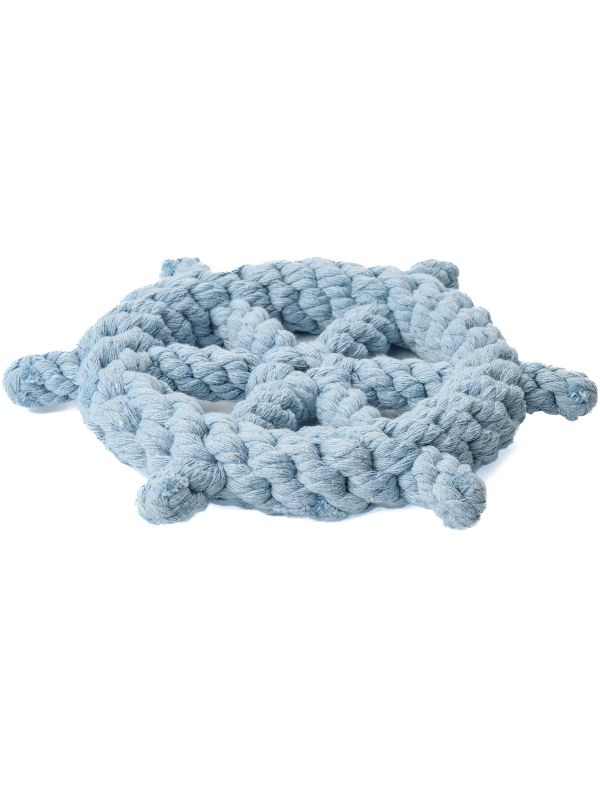 Игрушка Mr.Kranch для собак Штурвал из каната 20 см голубая