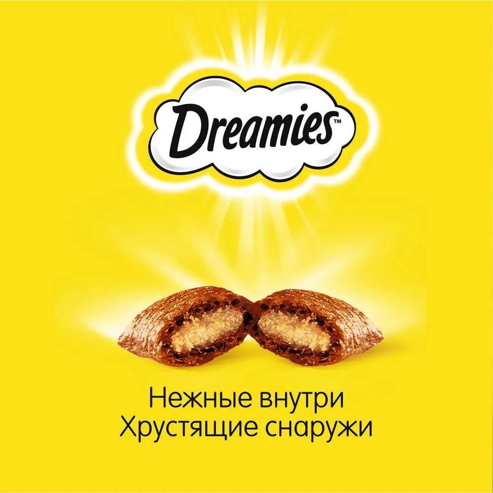 DREAMIES Лакомство для кошек  с лососем и сыром 60 г
