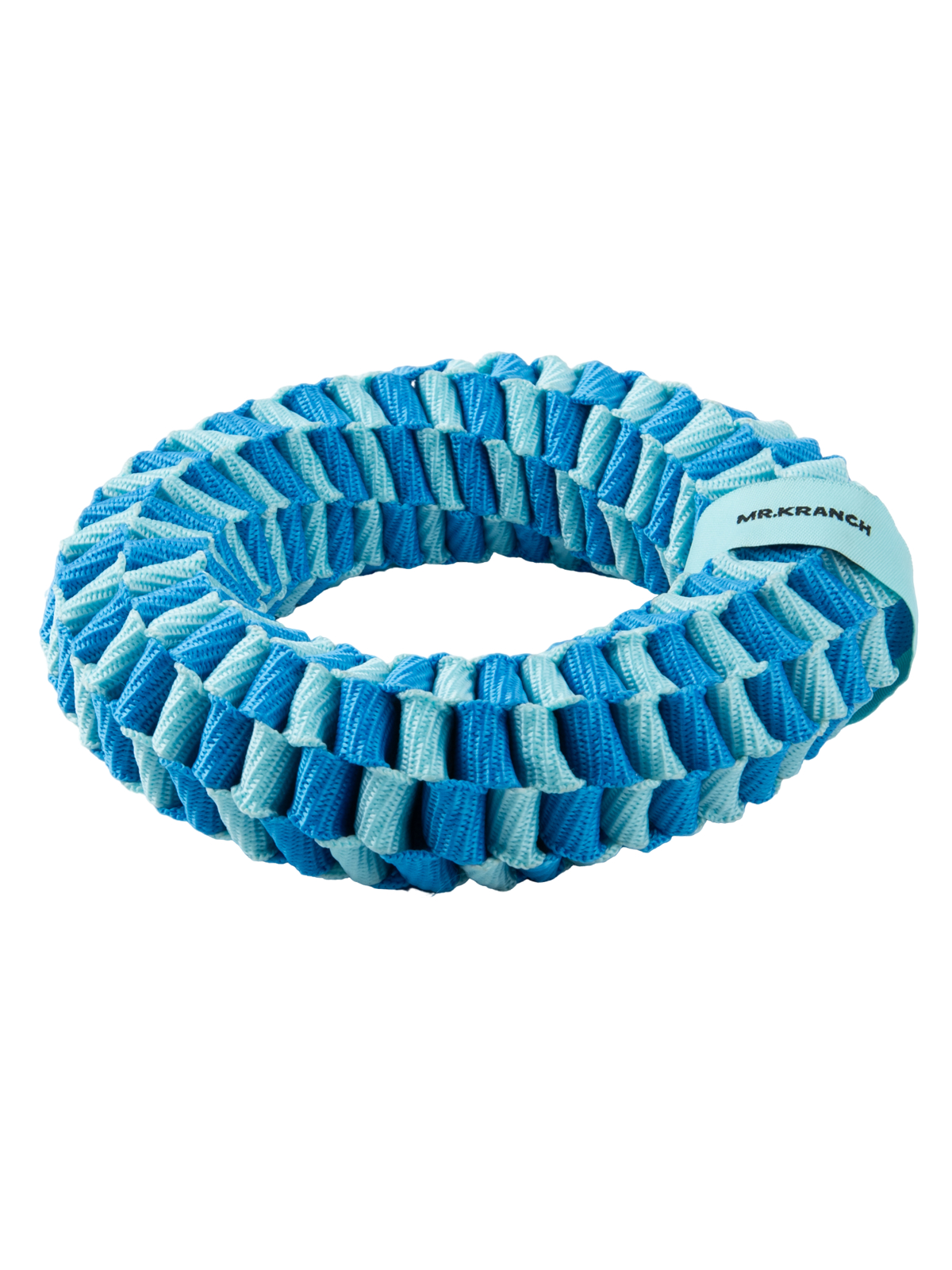 Игрушка Mr.Kranch для собак Плетеное кольцо диаметр 15 см голубая