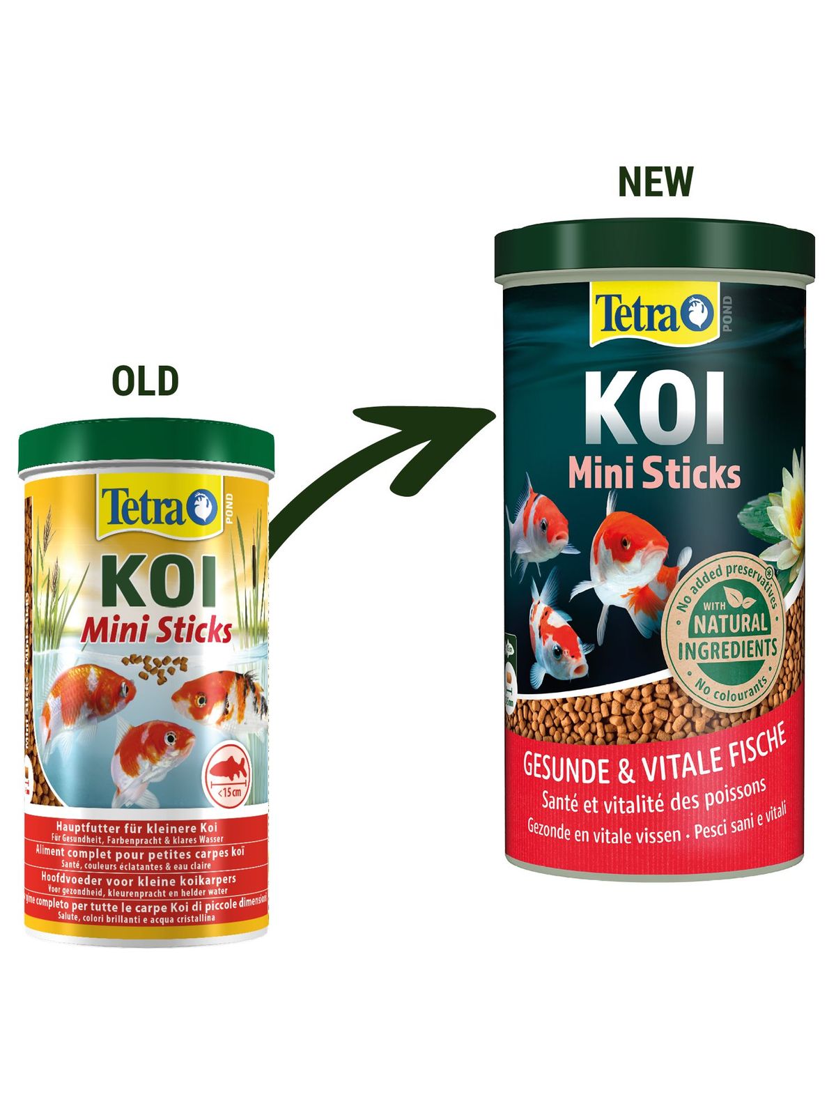 Tetra Pond Koi Mini Sticks корм для молодых кои в палочках 1 л