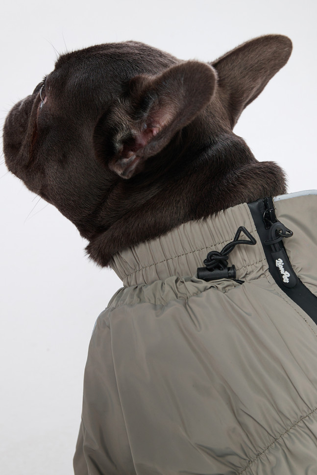 Дождевик LionPets Французский бульдог LPK9025-133 на мальчика Цвет: Шалфей (мальчик (спинка 41 см, обхват шеи 40-54 , обхват груди 42-63 см))