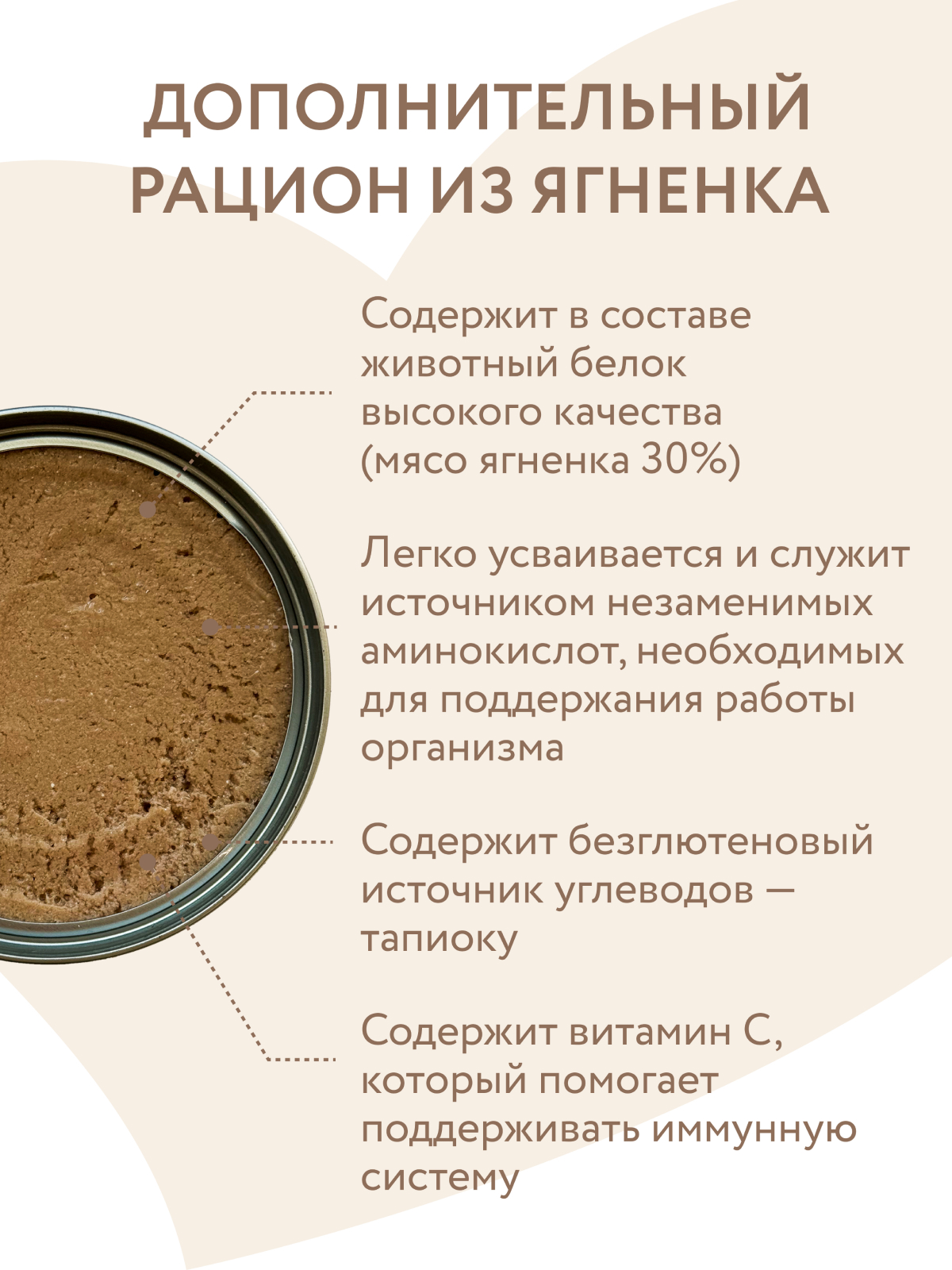 Влажный дополнительный корм Мнямс На каждый день Мусс из ягненка для собак и щенков старше 6 месяцев 80 г