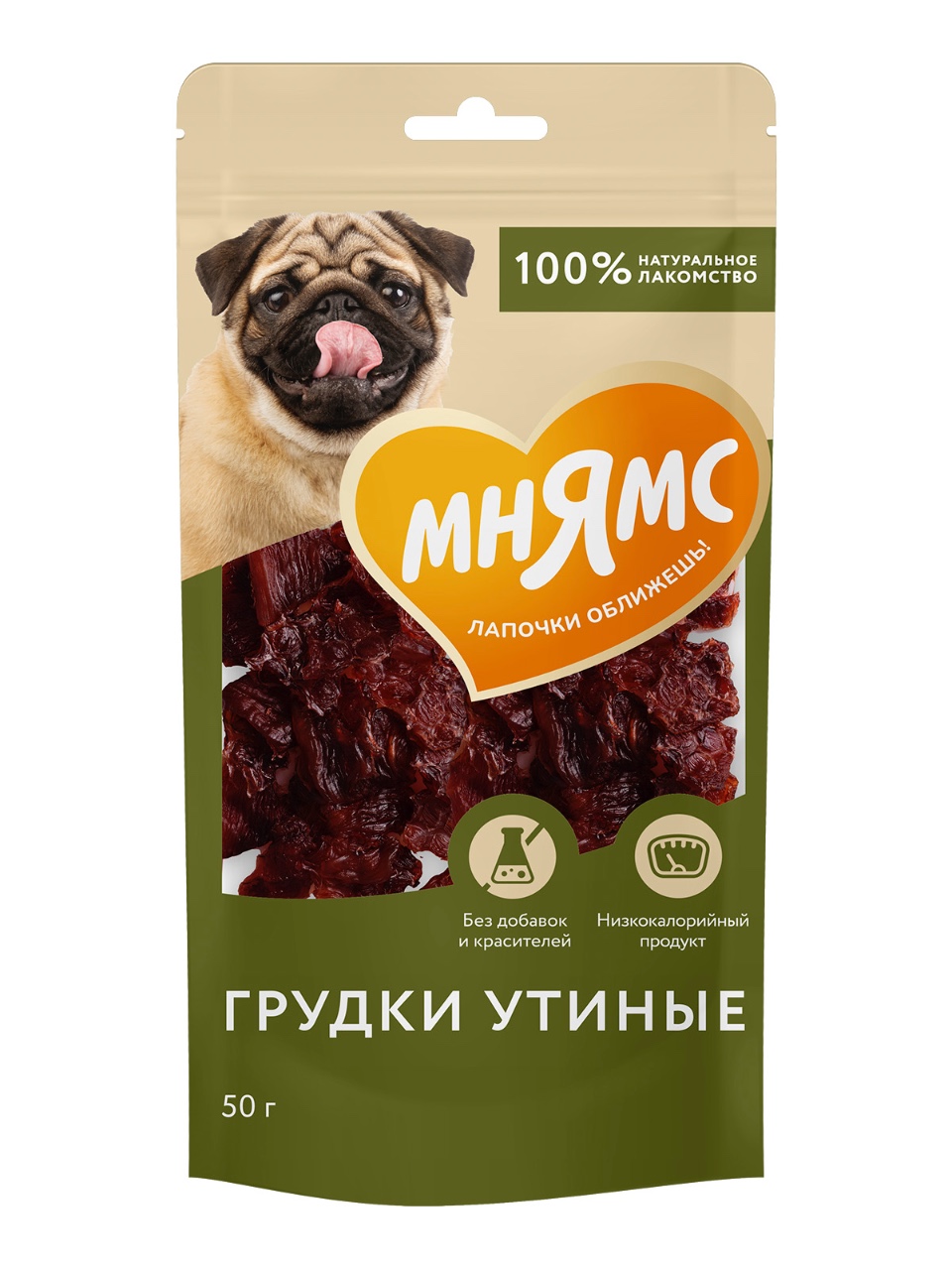 Лакомство Мнямс На каждый день для собак Грудки утиные 50 г