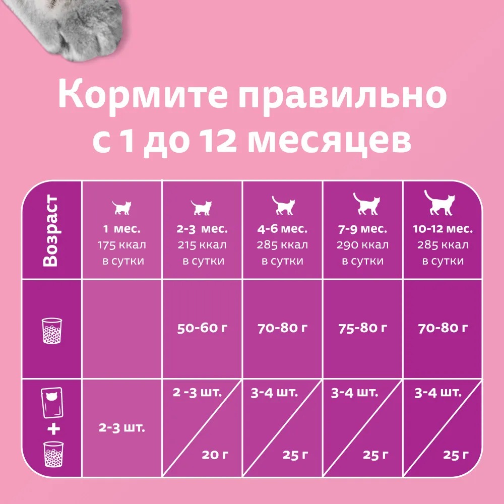 WHISKAS Сухой корм для котят ассорти с индейкой и морковью 350 г
