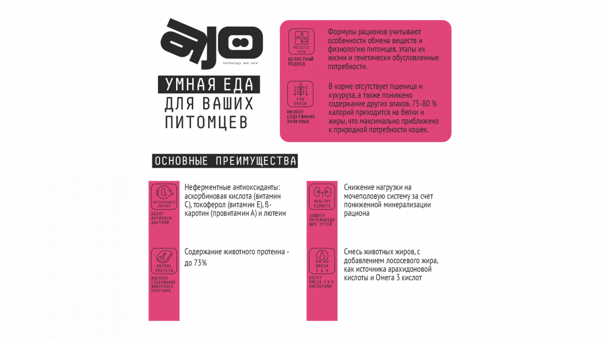 Ajo Сухой корм для кошек здоровая кожа и шерсть Skin&Hair с лососем 400 гр 4630169560235