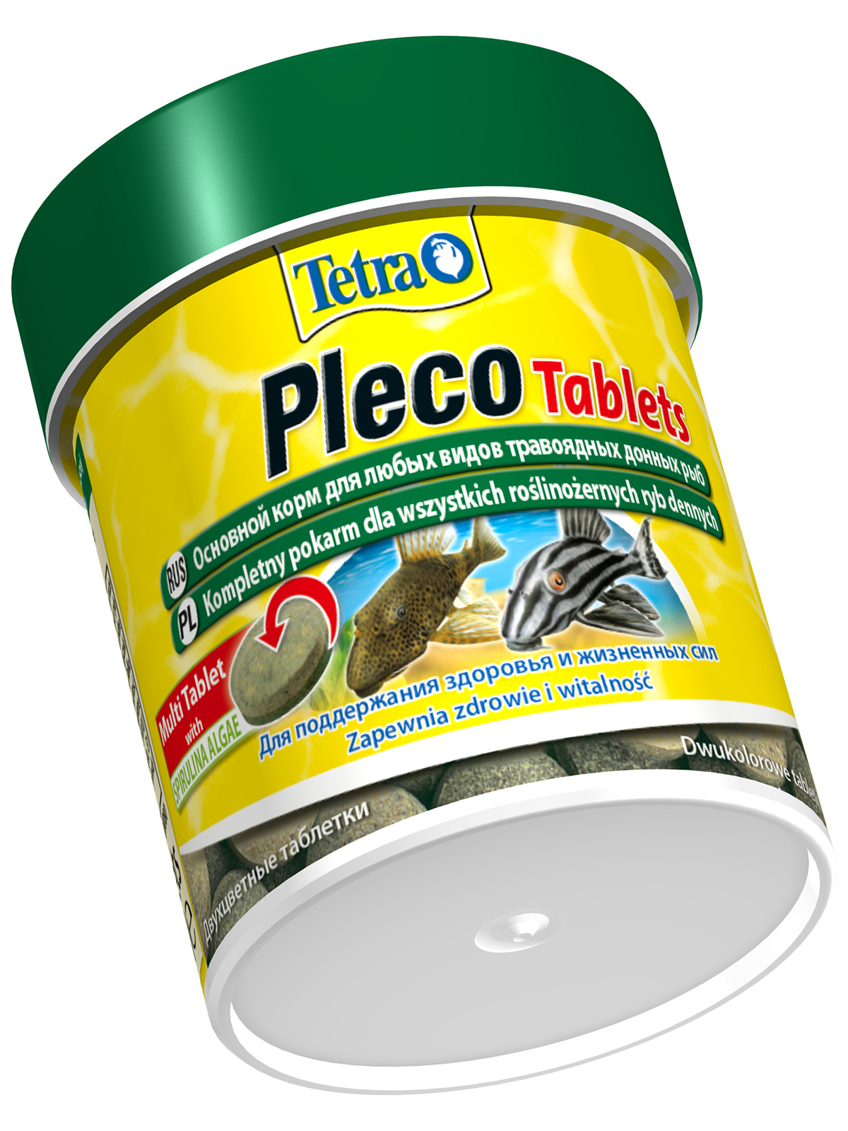 TetraPlecoTablets корм со спирулиной для сомов и донных рыб 120 таб.