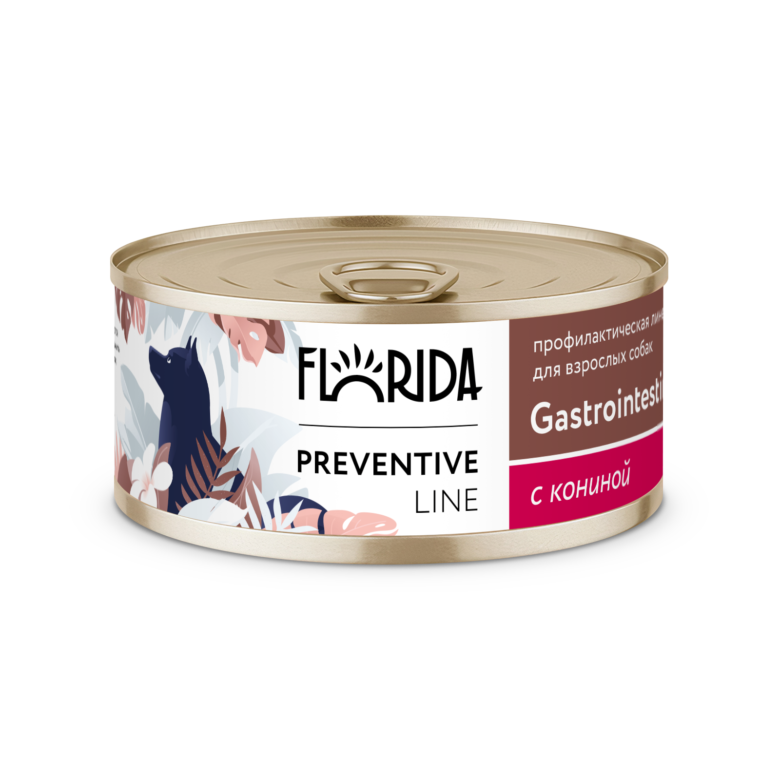 Florida Влажный корм для собак с кониной Gastro 24шт-100г