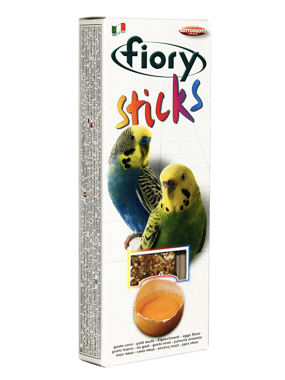 Лакомство Fiory Sticks палочки для попугаев, с яйцом 2х30 г