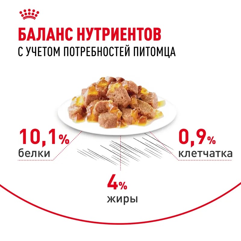 ROYAL CANIN Паучи для кошек "Royal Canin Hair&Skin" (Роял Канин) здоровье кожи и шерсти в желе 1шт-85гр 4627180245166
