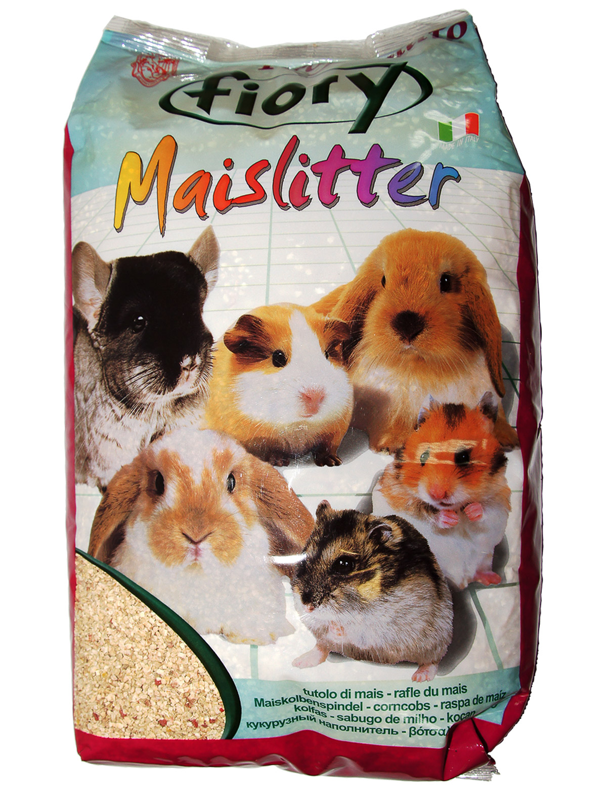 Наполнитель Fiory Maislitter Profumato кукурузный для грызунов, дикие ягоды 5 л