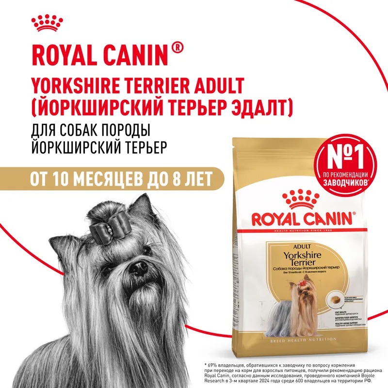 ROYAL CANIN Yorkshire Terrier Сухой корм для собак Йорков 500 гр 4690553017950