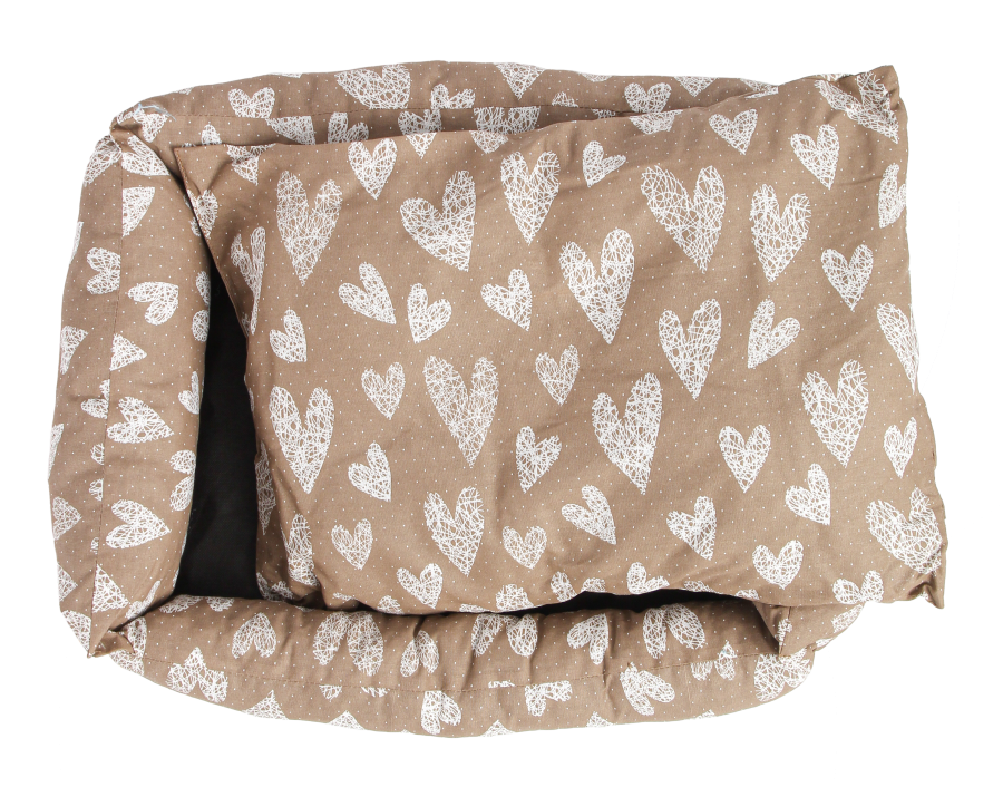 Моськи-Авоськи Лежанка СКАЗКА поплин L 68х52х16 СЕРДЕЧКИ