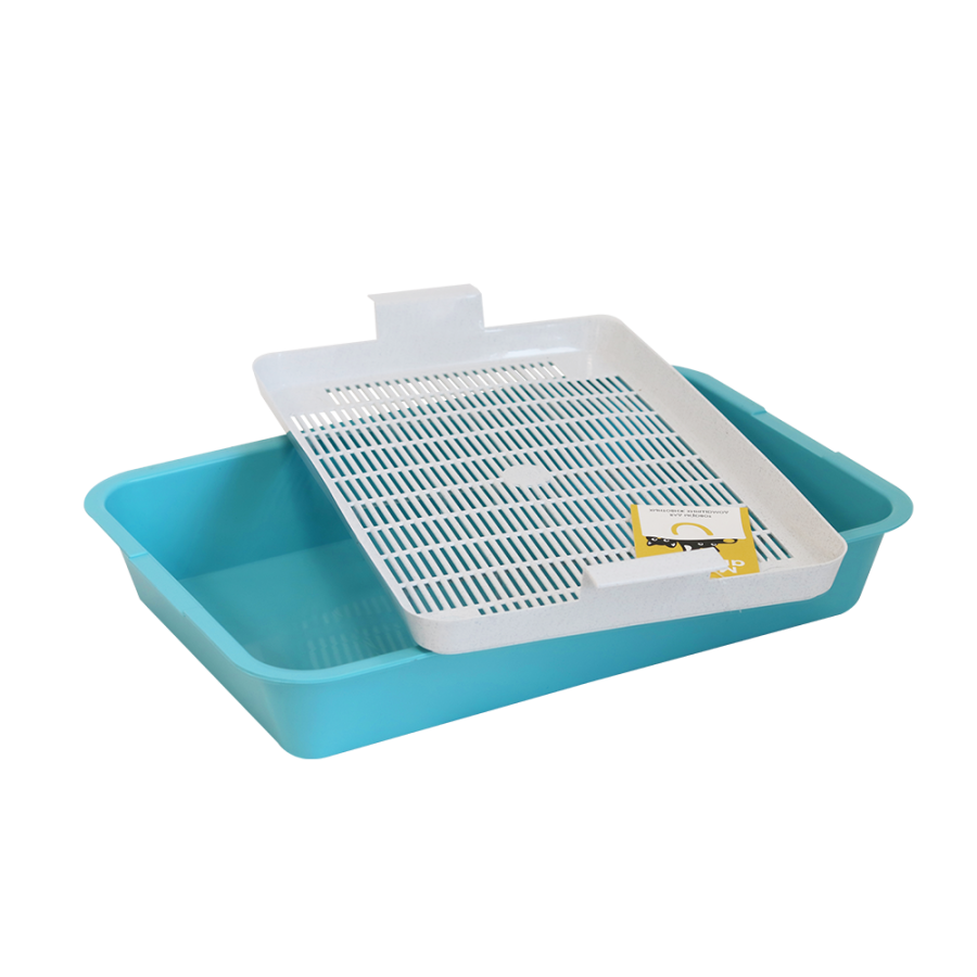 Моськи-Авоськи Туалет для кошек с сеткой, 40х26х6,5 см, бирюзовый