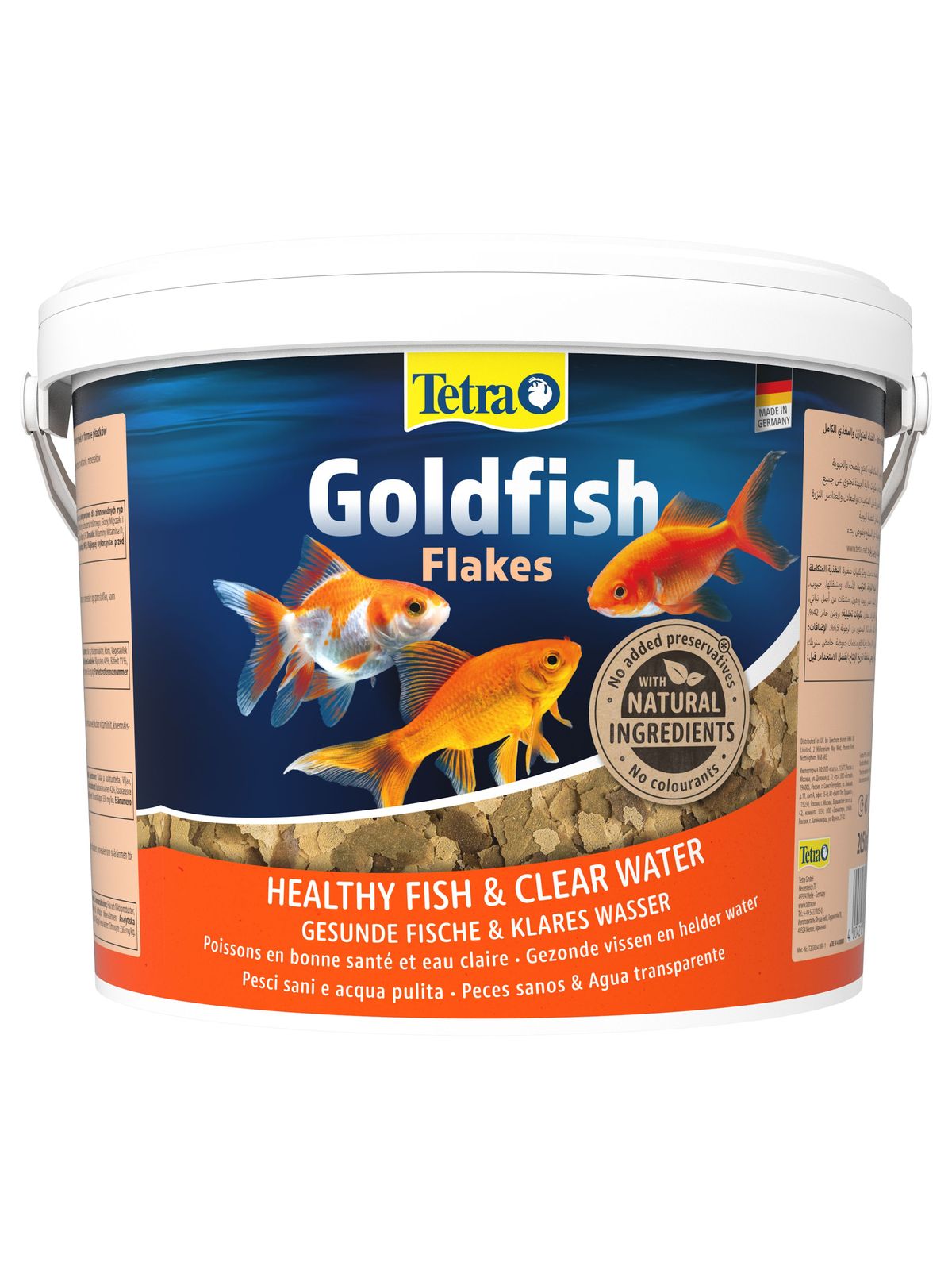 TetraGoldfish корм в хлопьях для всех видов золотых рыбок 10 л (ведро)