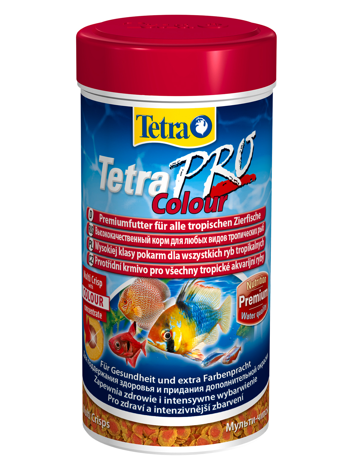 TetraPro Color Crisps корм-чипсы для улучшения окраса всех декоративных рыб 250 мл