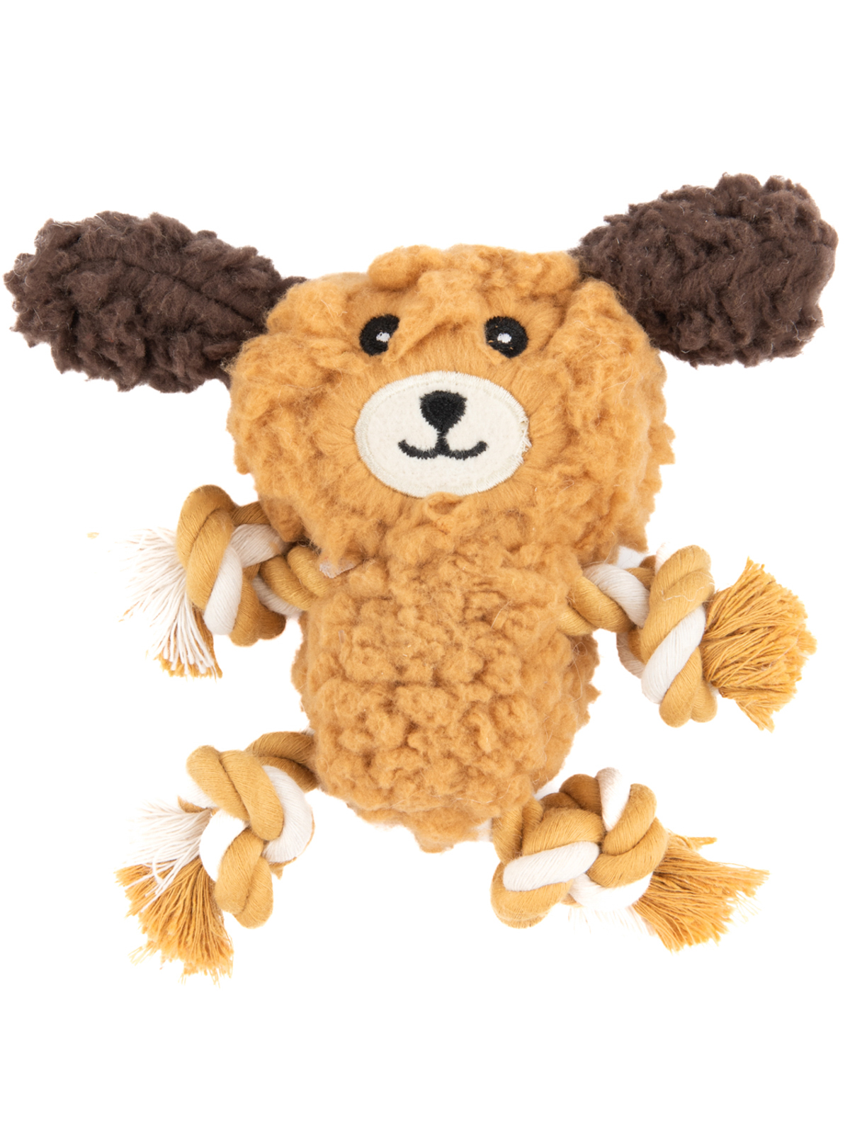 Aromadog Игрушка AROMADOG Rescue для собак Собачка с канатами 15 см с пищалкой, рыжий