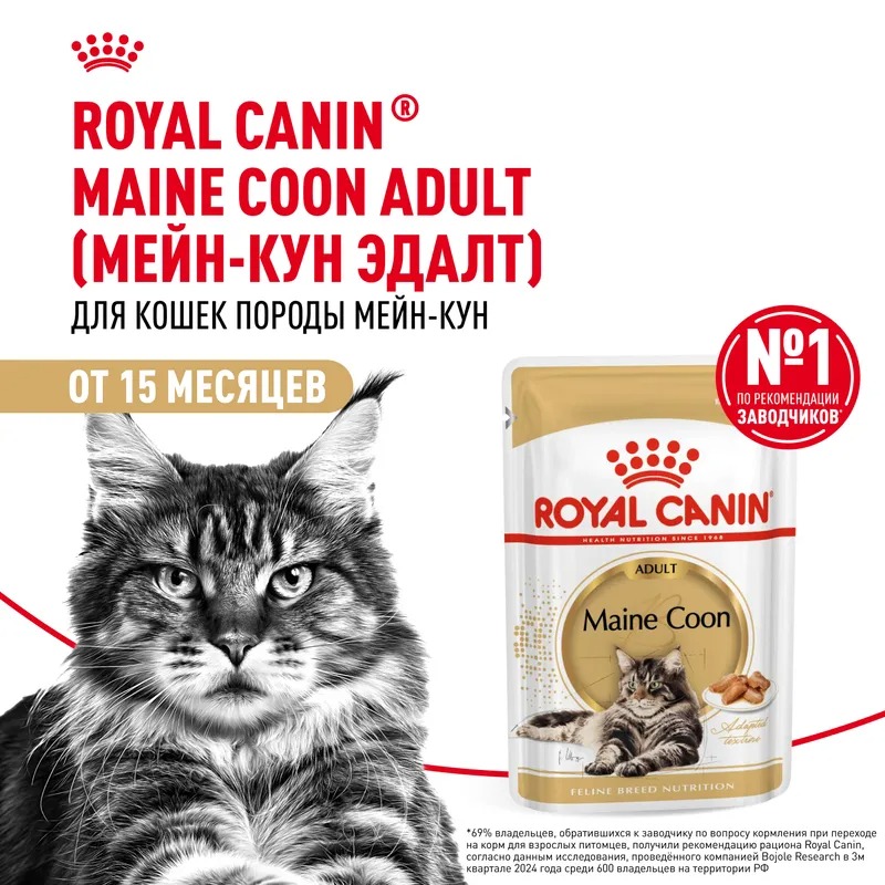 ROYAL CANIN Корм соус кошка породы Мэйн Кун 1шт-85гр 4627180240277