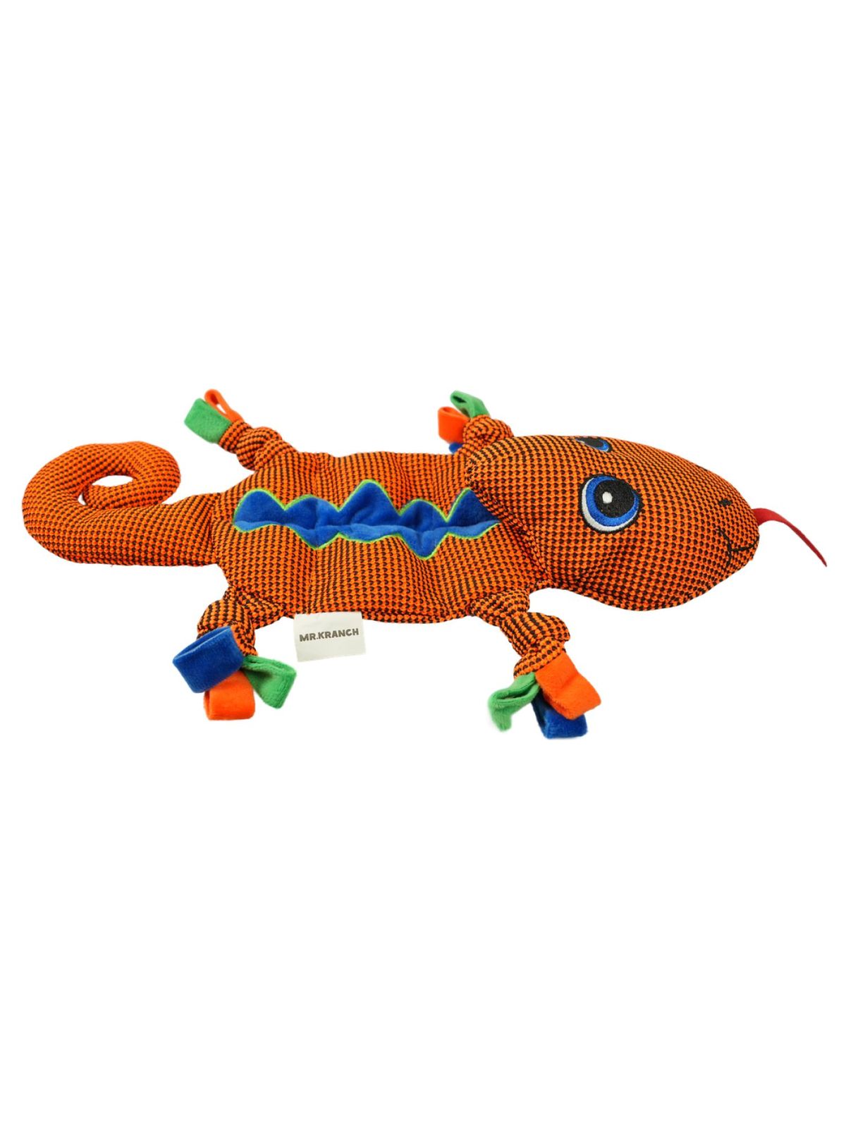 Игрушка Mr.Kranch для собак Ящерка плюшевая с пищалкой 38 см оранжевая
