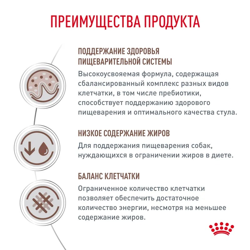 ROYAL CANIN Gastrointestinal Low Fat small корм для мелких пород 1 кг 4627166869744