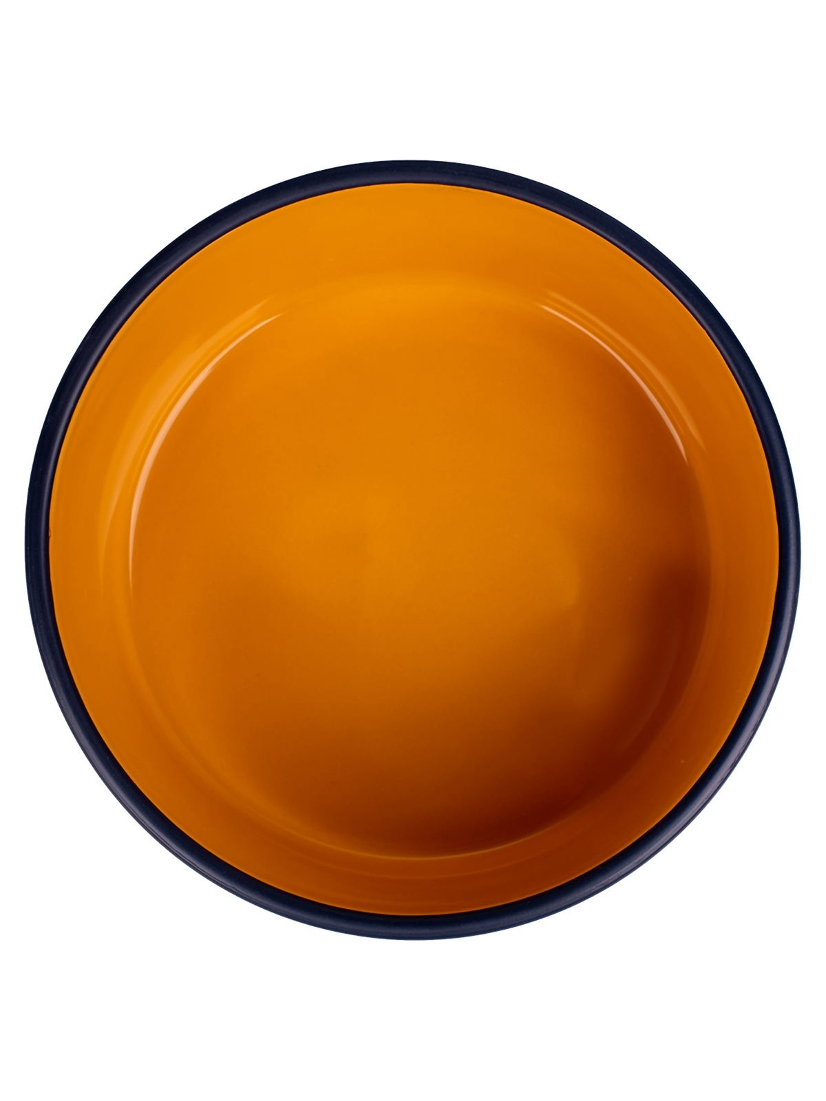 Миска Mr.Kranch керамическая для собак 1000 мл черная с оранжевым