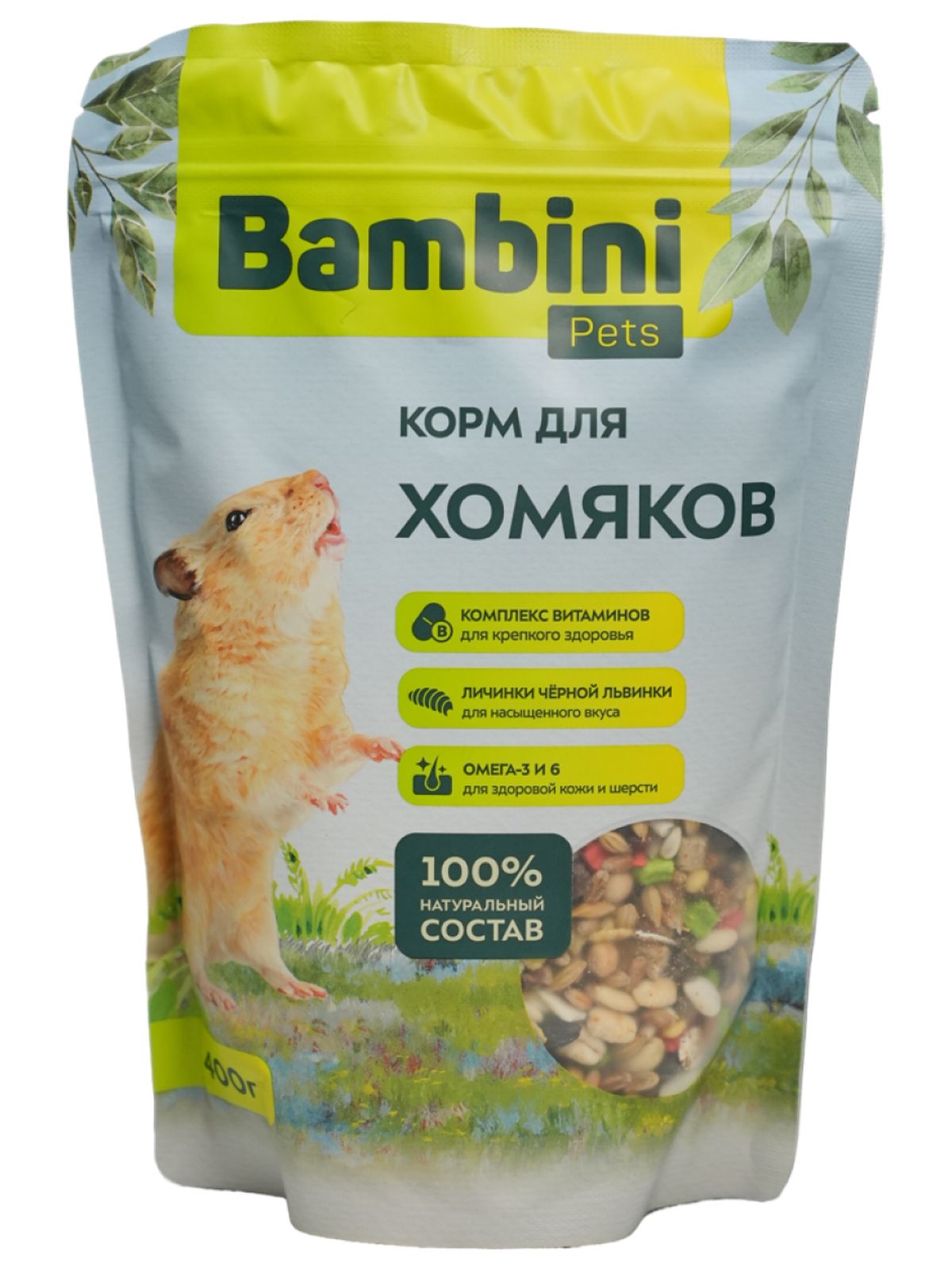 Корм Bambini Pets для хомяков, 400 г