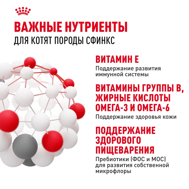 Сухой корм Royal Canin Sphynx Kitten, для котят породы сфинкс 400гр
