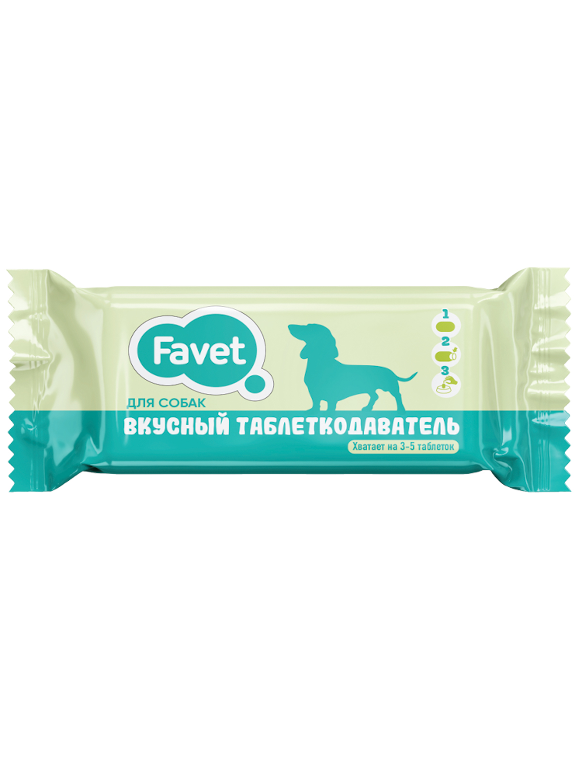 Favet Вкусный таблеткодаватель для собак (12 шт.), ПЭТ-банка 4620202541062