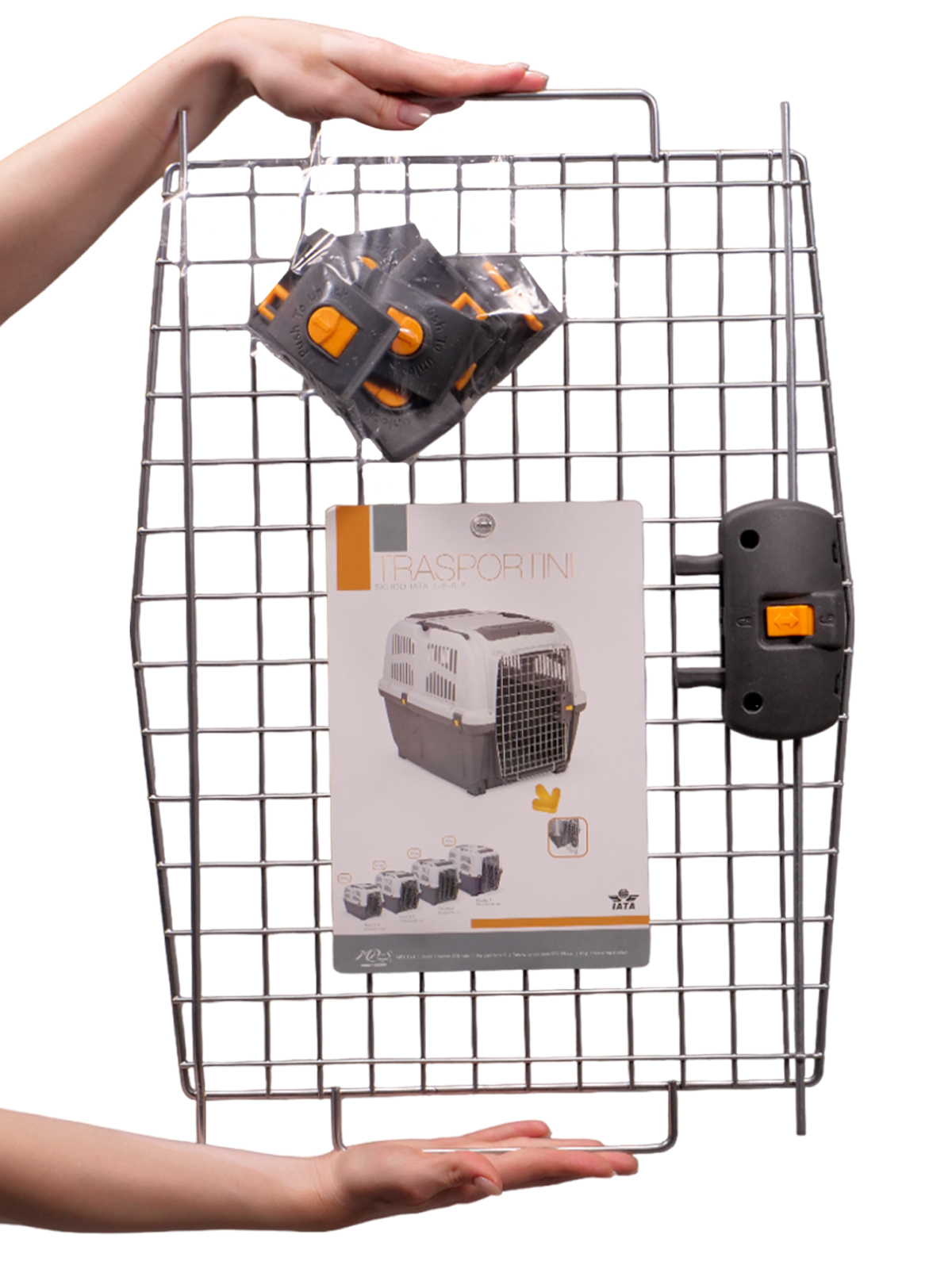 MPS переноска SKUDO 6  92х63х70h см с металлической дверцей с замком серая 8022967049146