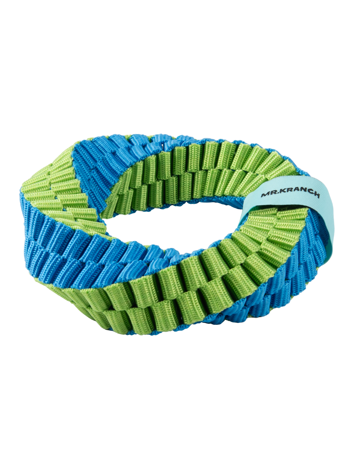 Игрушка Mr.Kranch для собак Плетеное кольцо-спираль диаметр 12 см зеленая