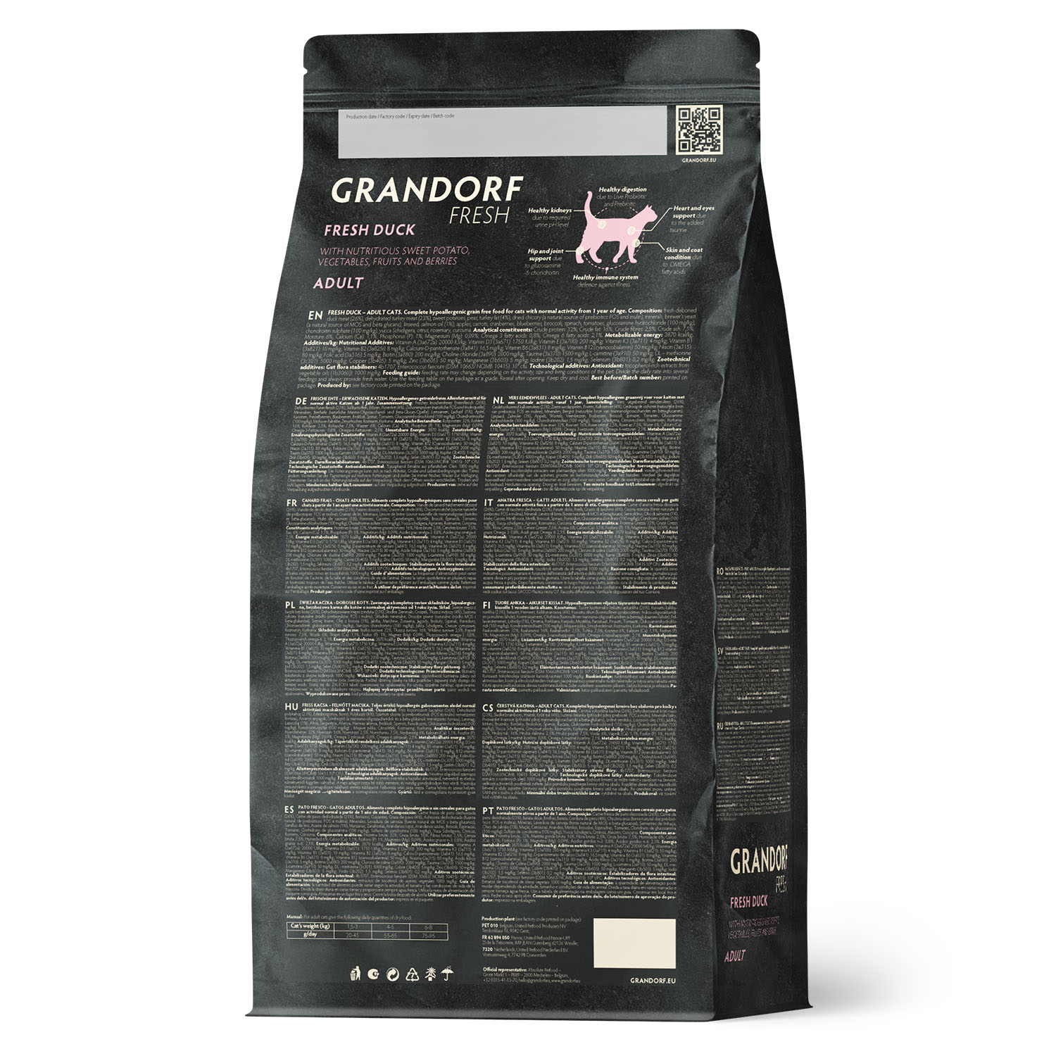 Grandorf Сухой беззерновой корм для кошек с уткой 2 кг 5407007852604