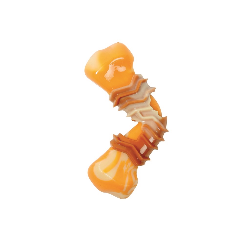 Игрушка для собак Карнивор кость бумеранг, вкус бекона, желтая 12.5 x 6.1 x 3.7 см MPets 10650299