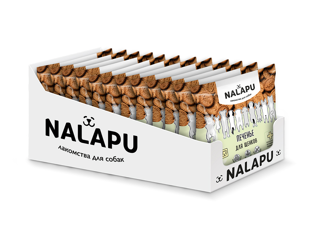 Печенье NALAPU для щенков, мультивитаминное, 115 г