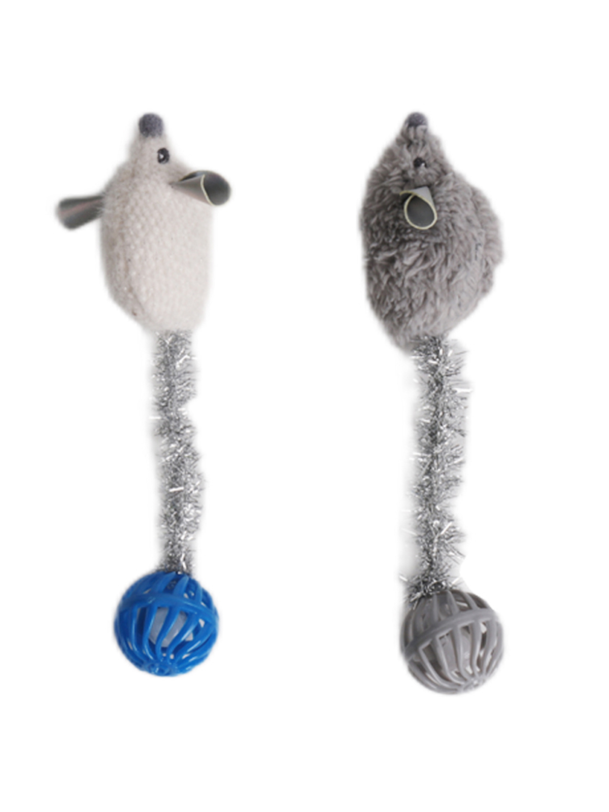 MPG brands Игрушка Petpark для кошек Мышки с хвостами-шариками с кошачьей мятой (2 шт в комплекте)