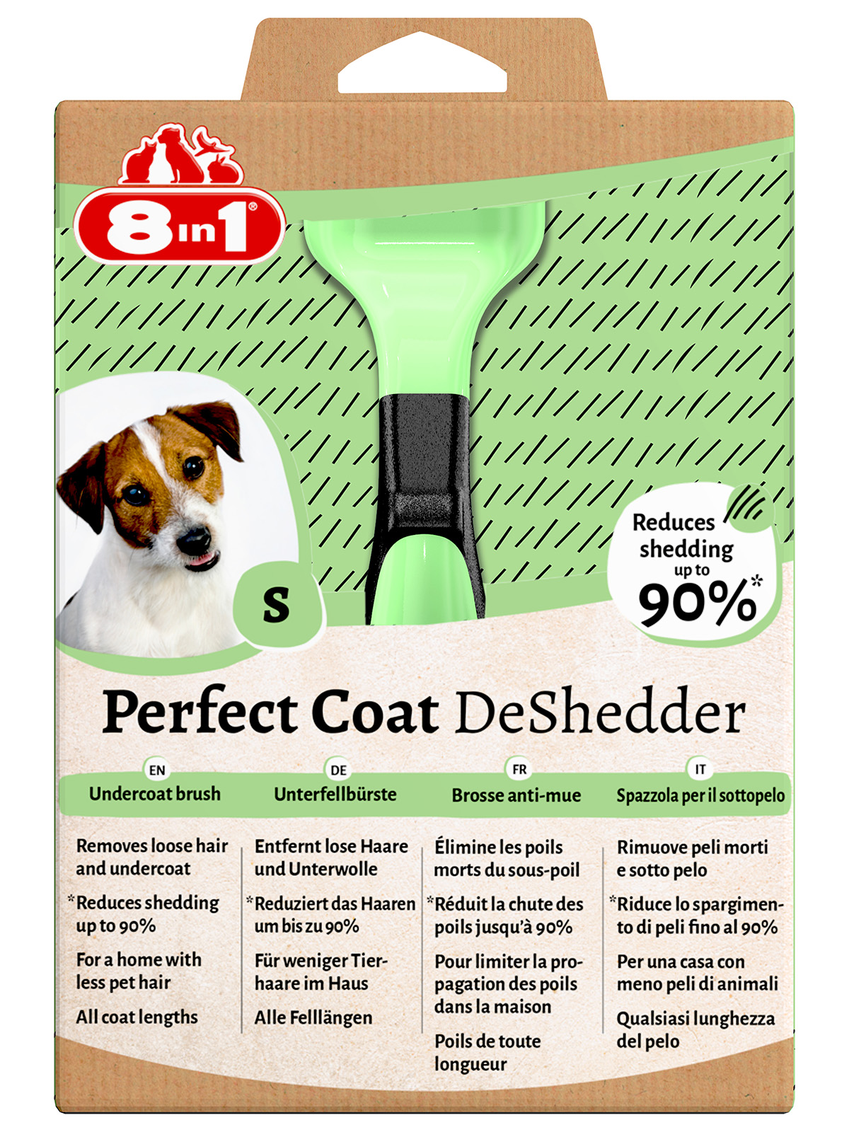 Дешеддер 8in1 Perfect Coat для собак мелких пород, размер S