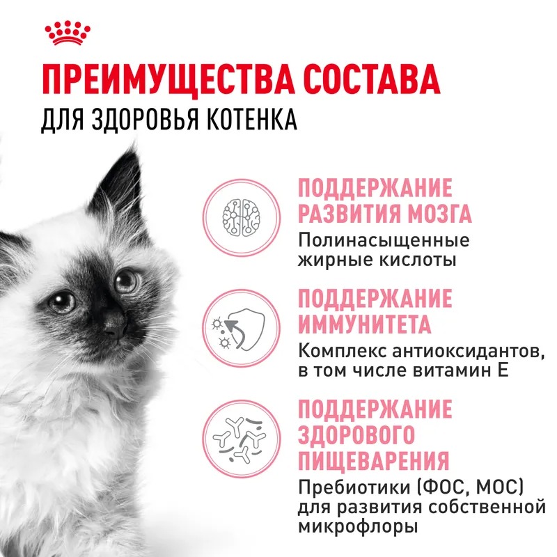 ROYAL CANIN Kitten сухой корм для котят до 12 месяцев 10 кг 4627109380343